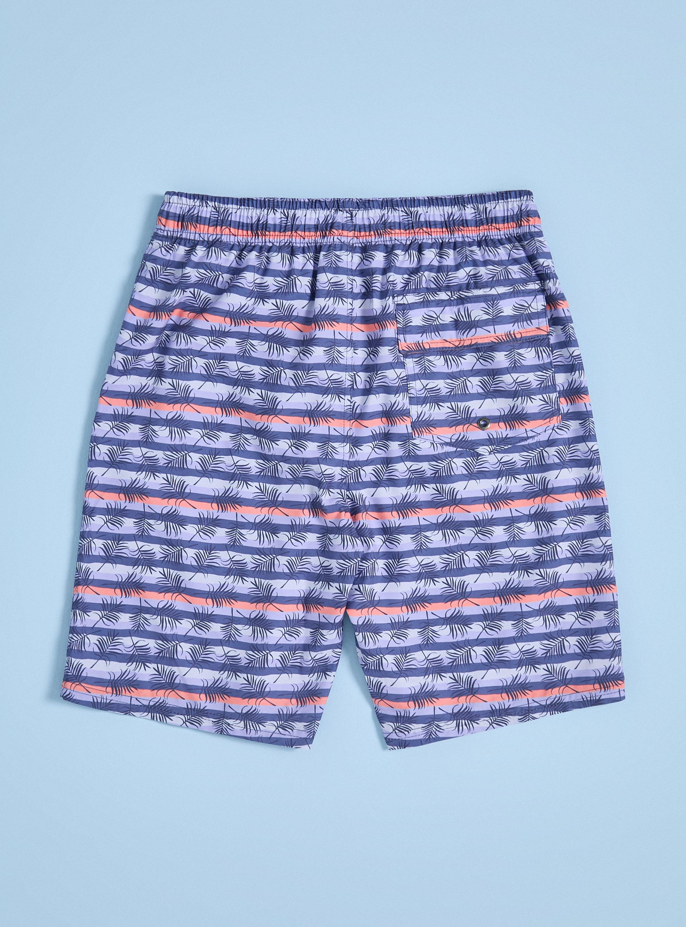 Traje de Baño Básico Estampado con Bolsillo Atrás-1