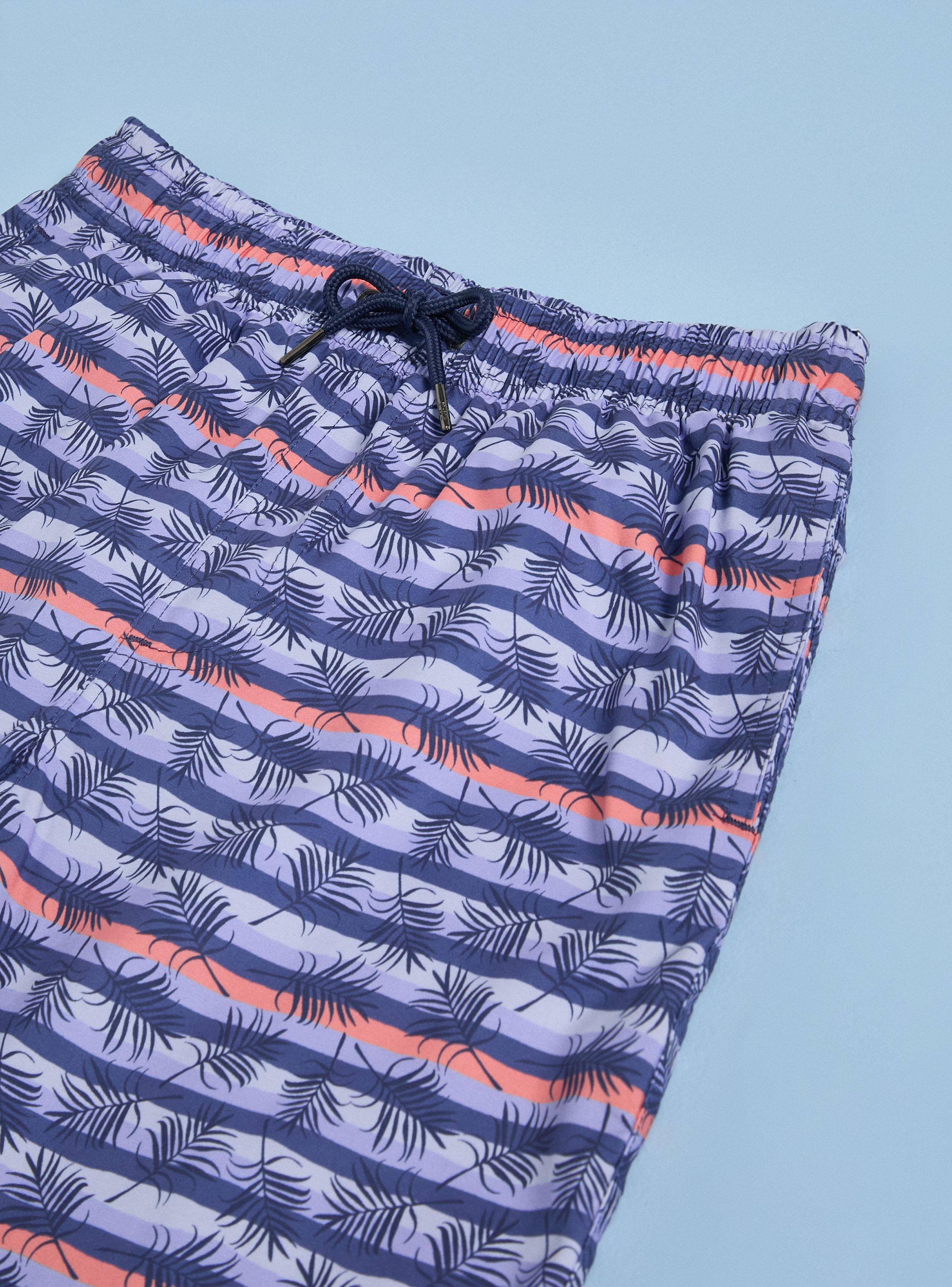 Traje de Baño Básico Estampado con Bolsillo Atrás-2