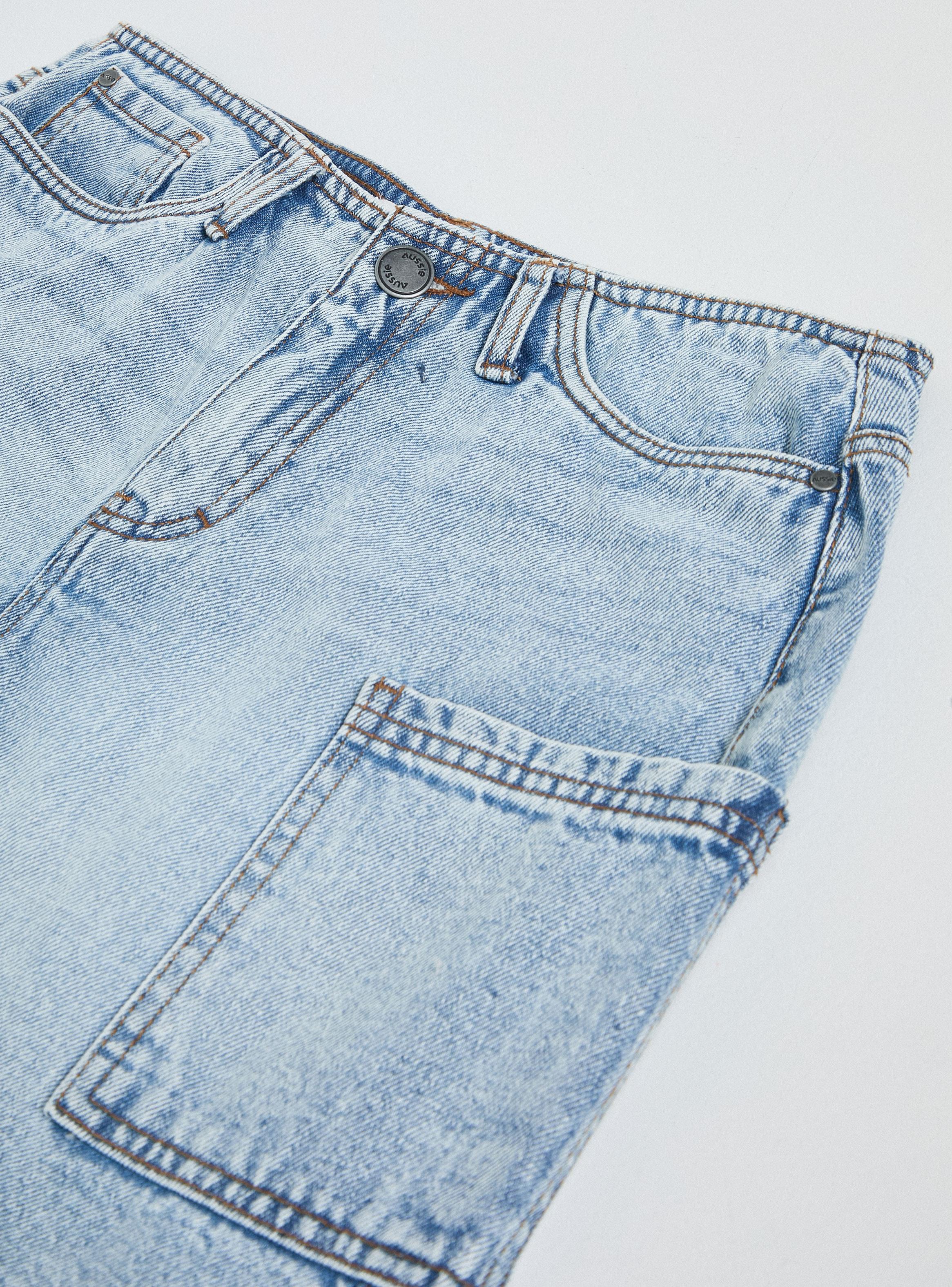 Falda Tipo Cargo Denim-2