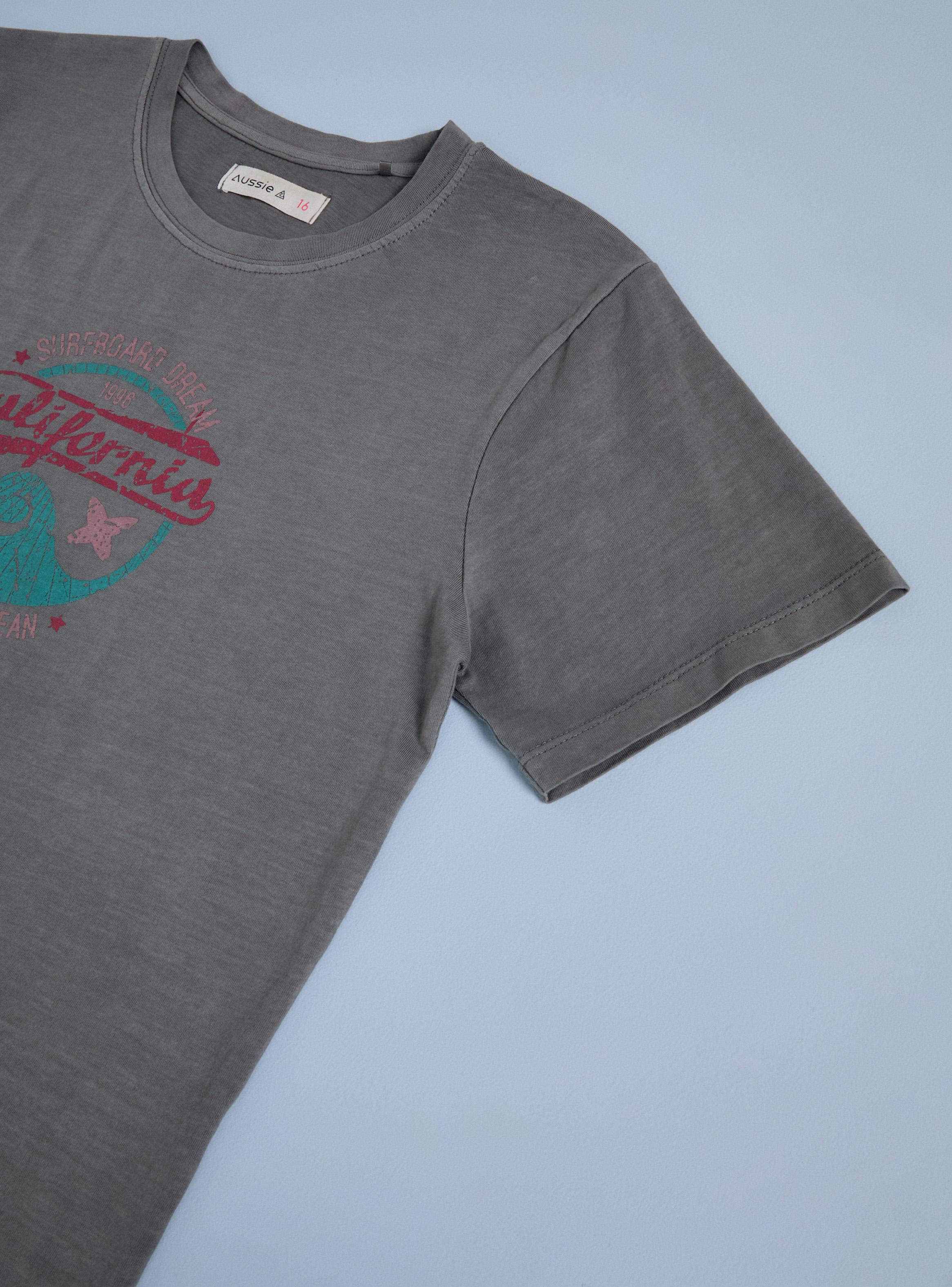 Polera Básica con Estampado Frontal Niña-2