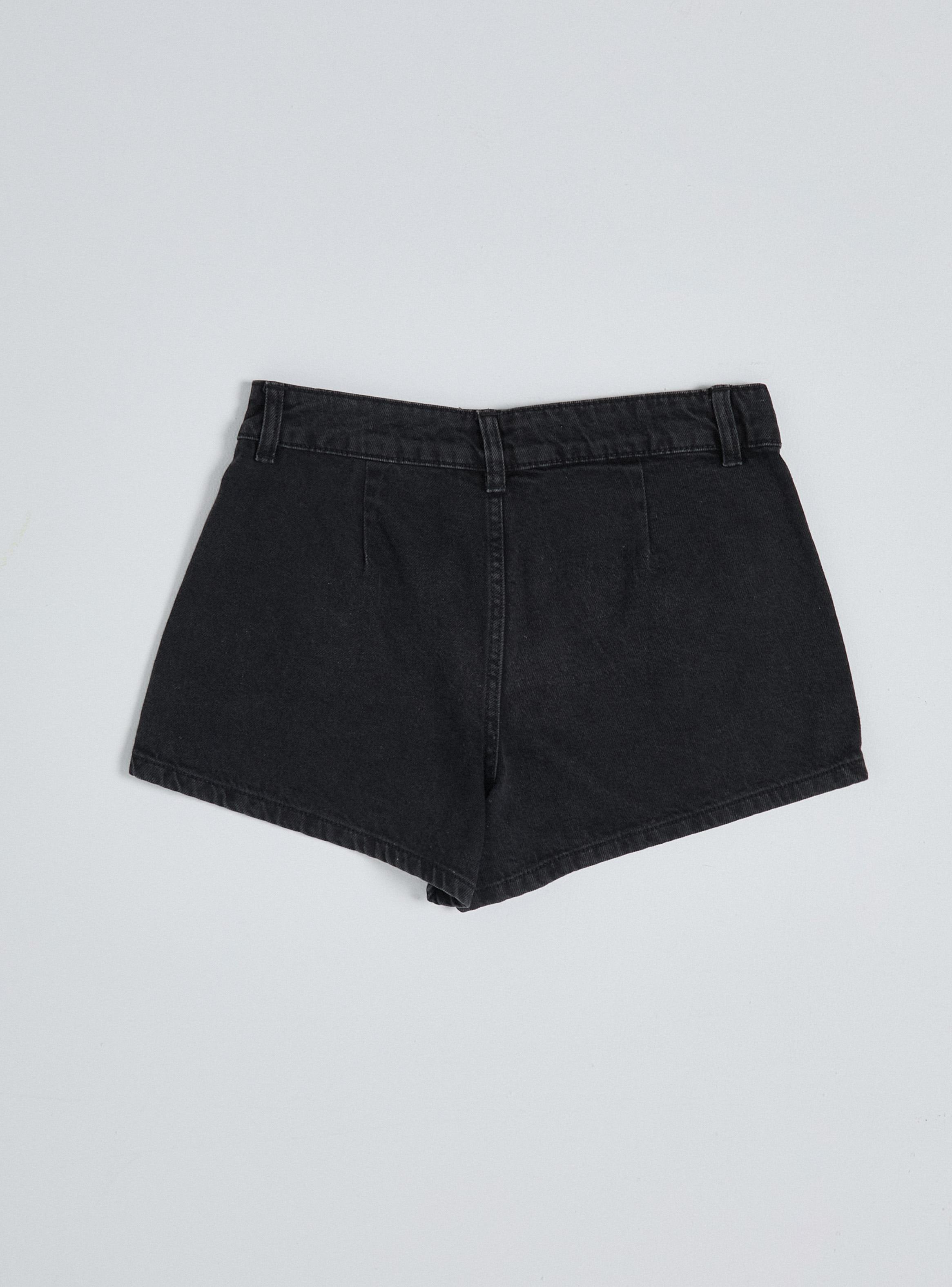 Short Denim Bolsillos y Pasadores-1
