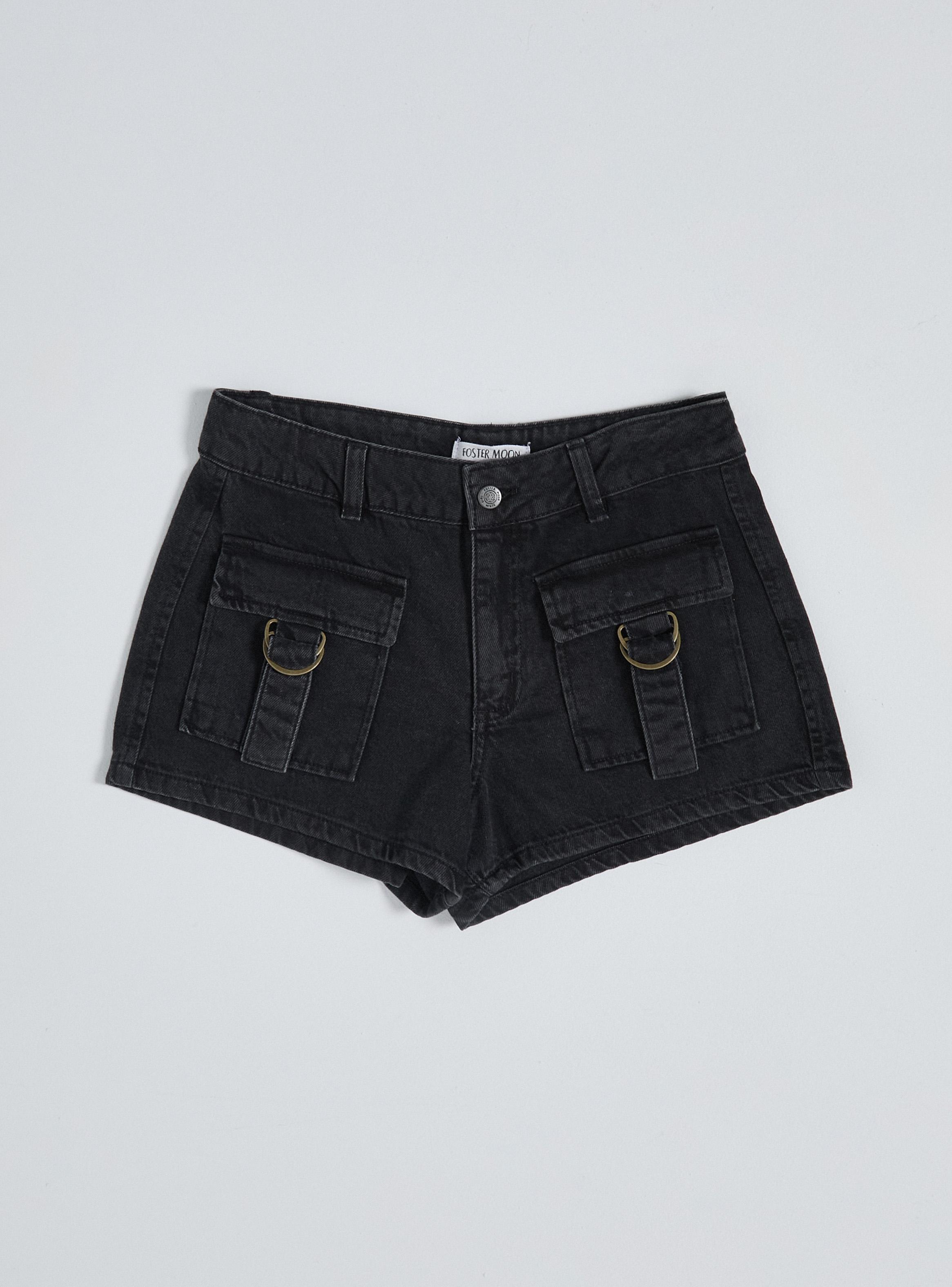 Short Denim Bolsillos y Pasadores-0