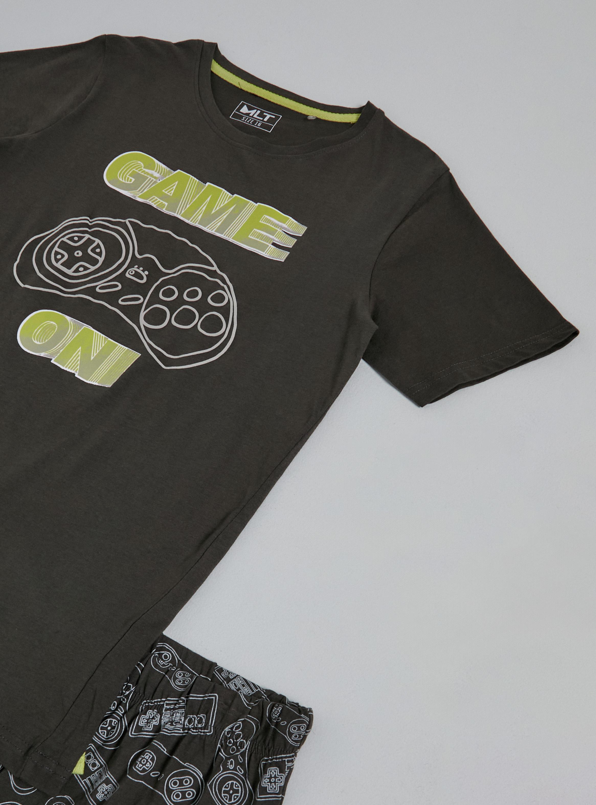 Pijama Jersey con Estampado y Detalles con Puff-2