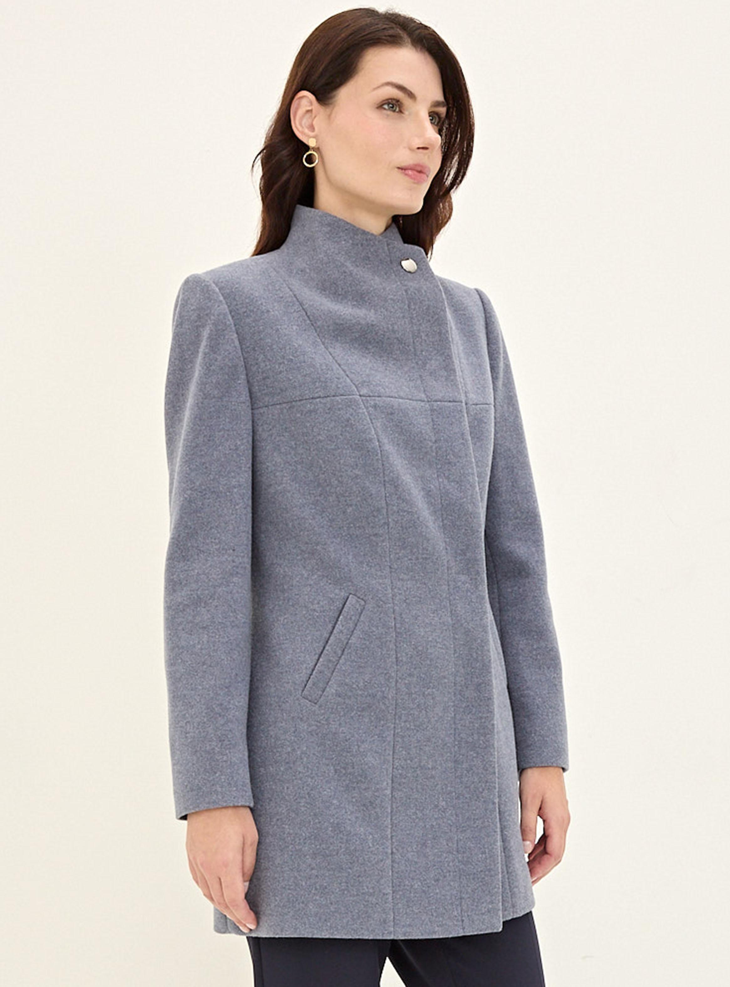 Chaqueta Muflón Melange con Cuello Alto-1