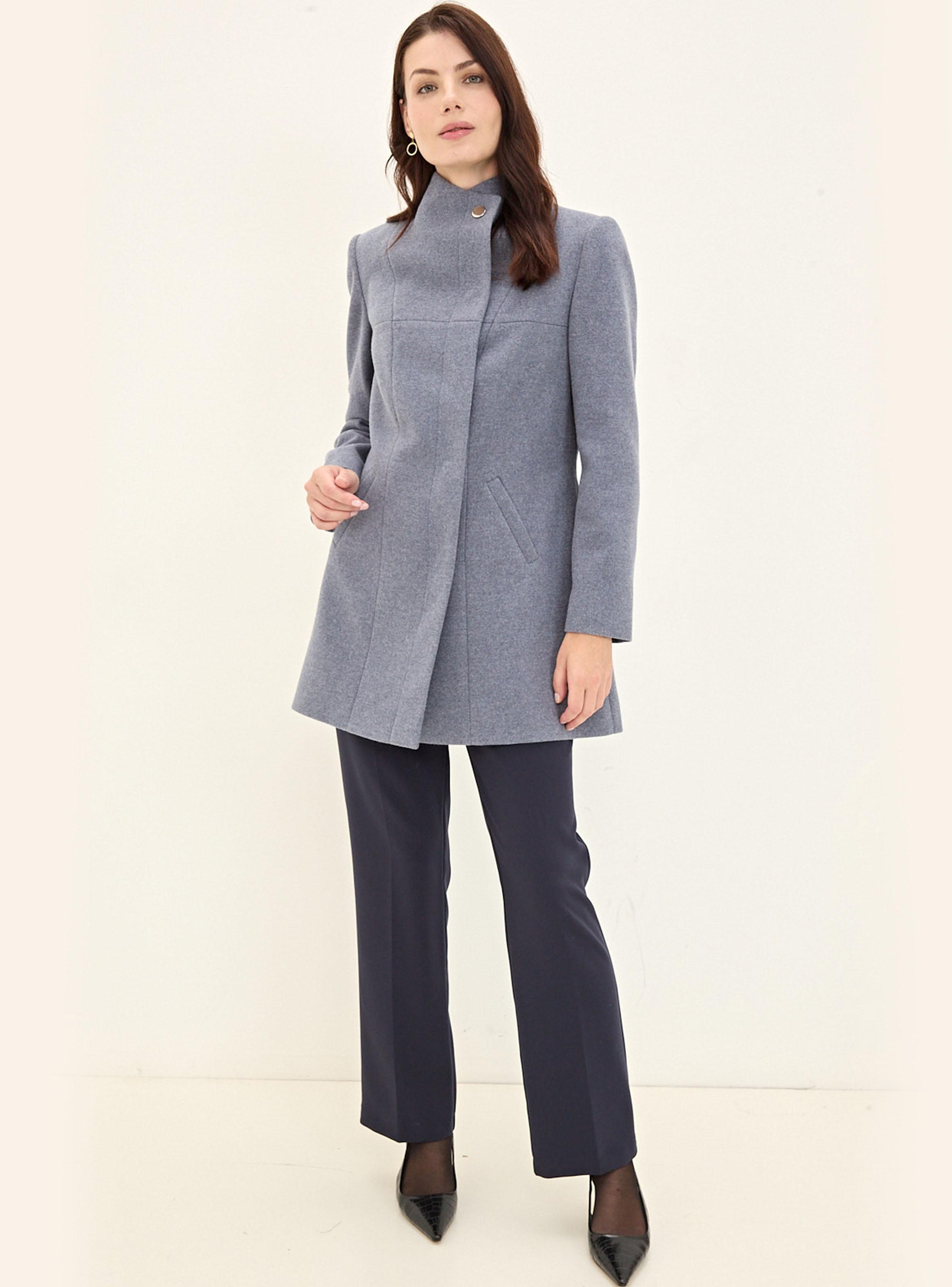 Chaqueta Muflón Melange con Cuello Alto-3