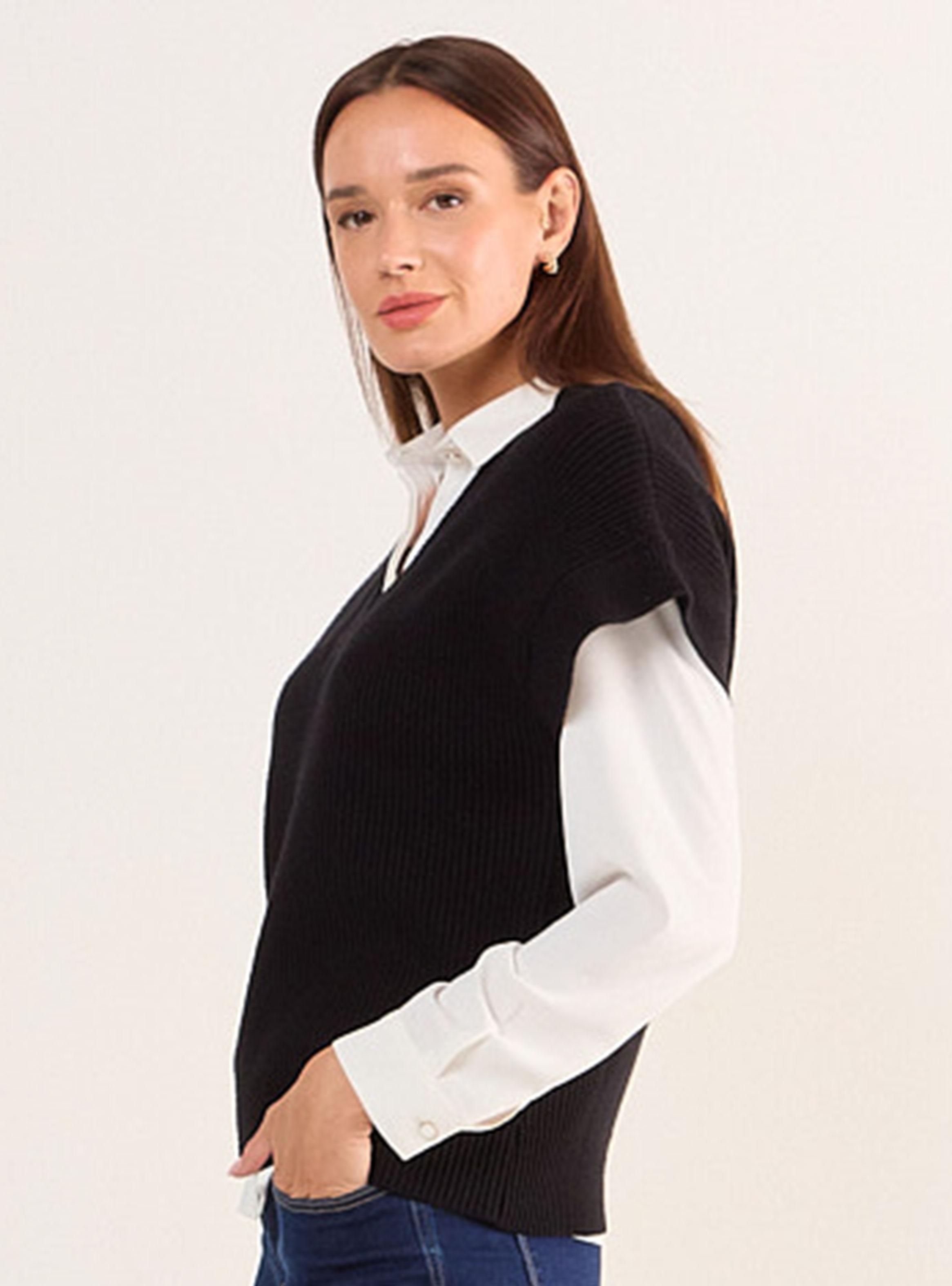 Sweater Tejido con Lana sin Mangas-2
