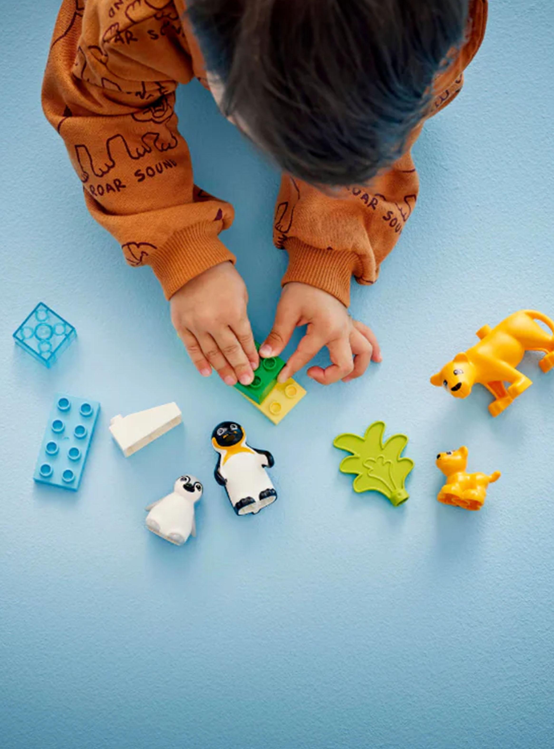 Lego Familias de la Fauna Salvaje: Pingüinos y Leones 10 Piezas-3