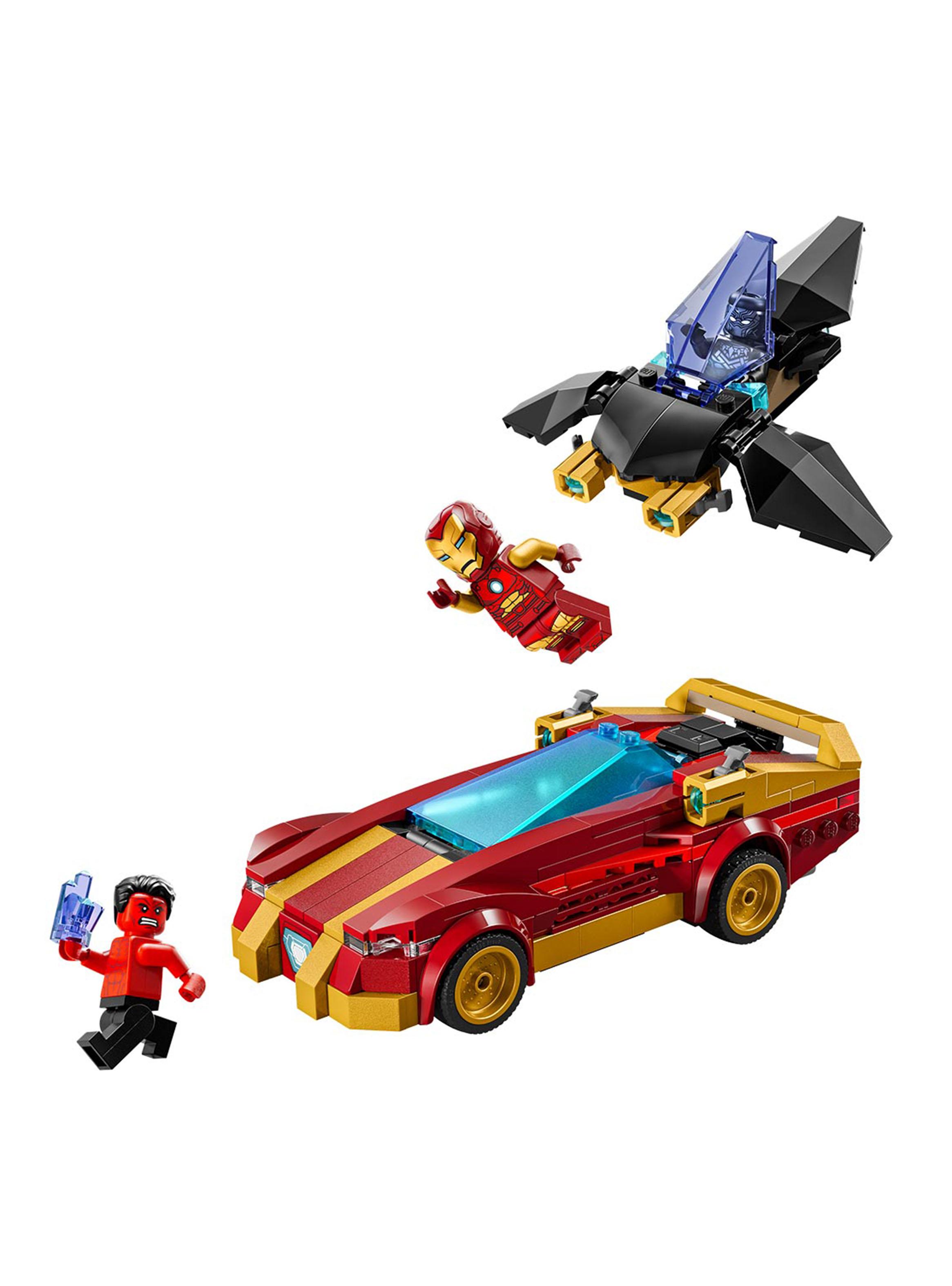 Lego Deportivo de Iron Man y Black Panther vs Hulk Rojo-2