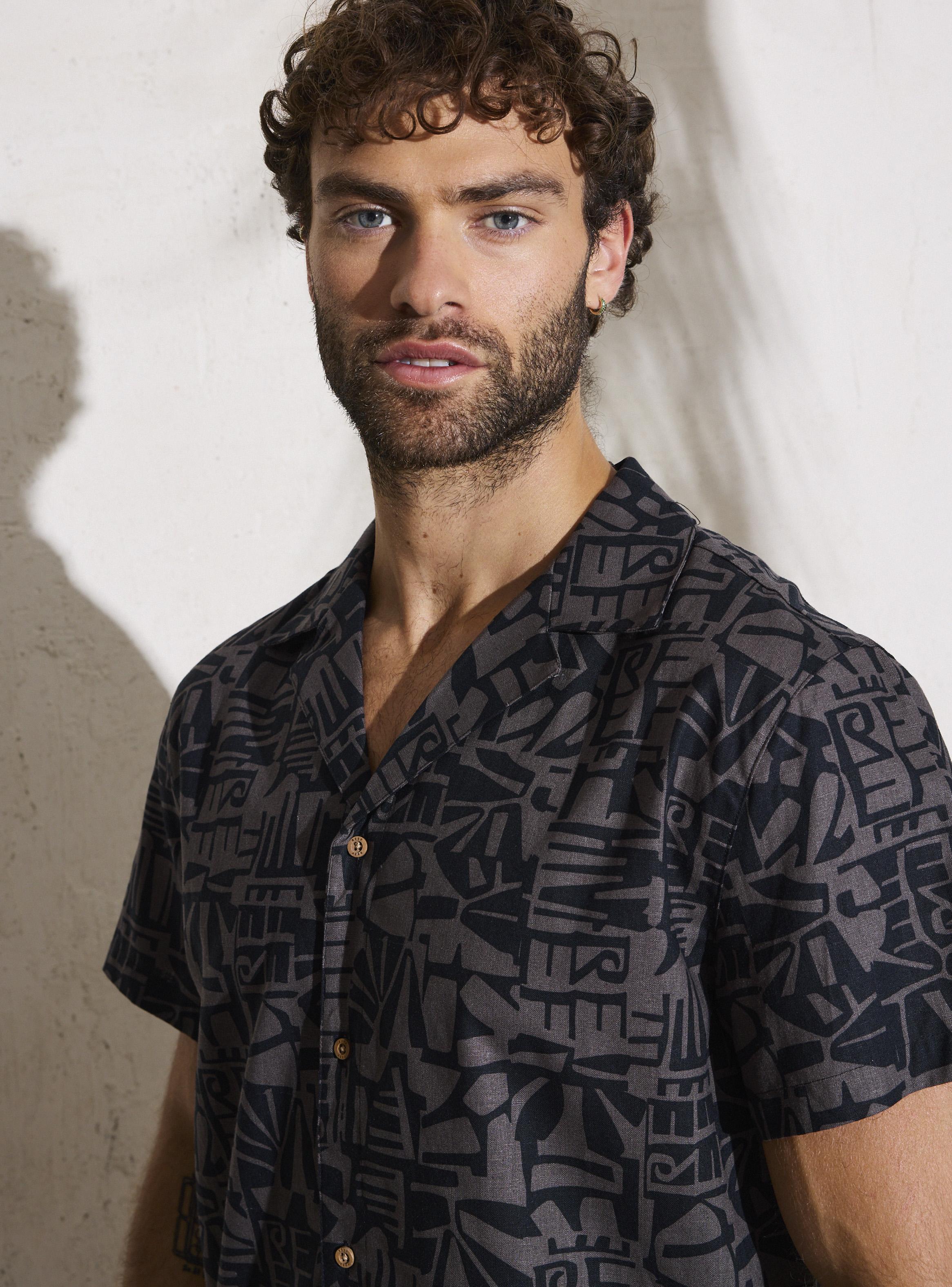 Camisa Cuello Cubano Full Print-2