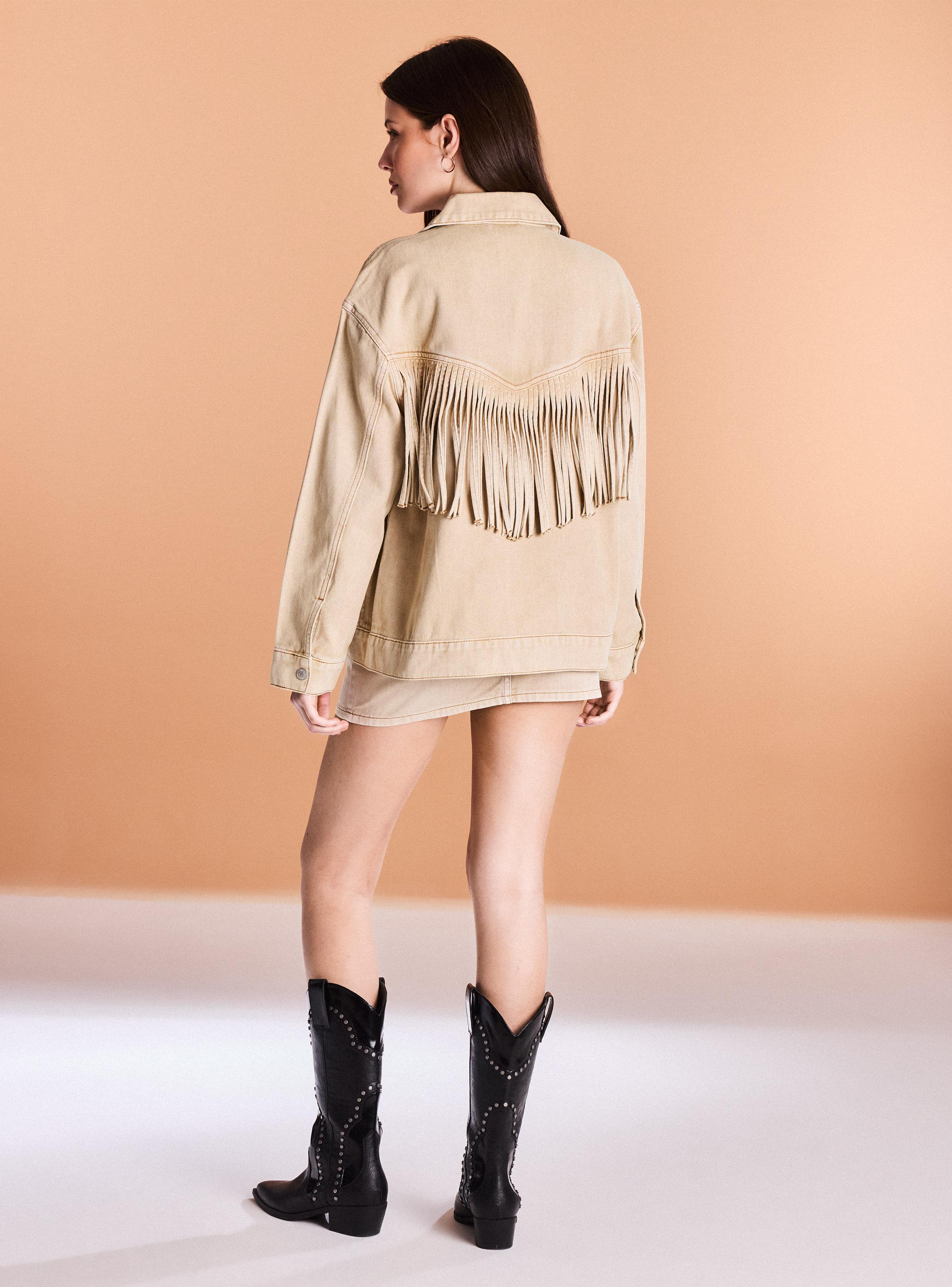 Chaqueta Oversized Flecos Delanteros y Traseros-5
