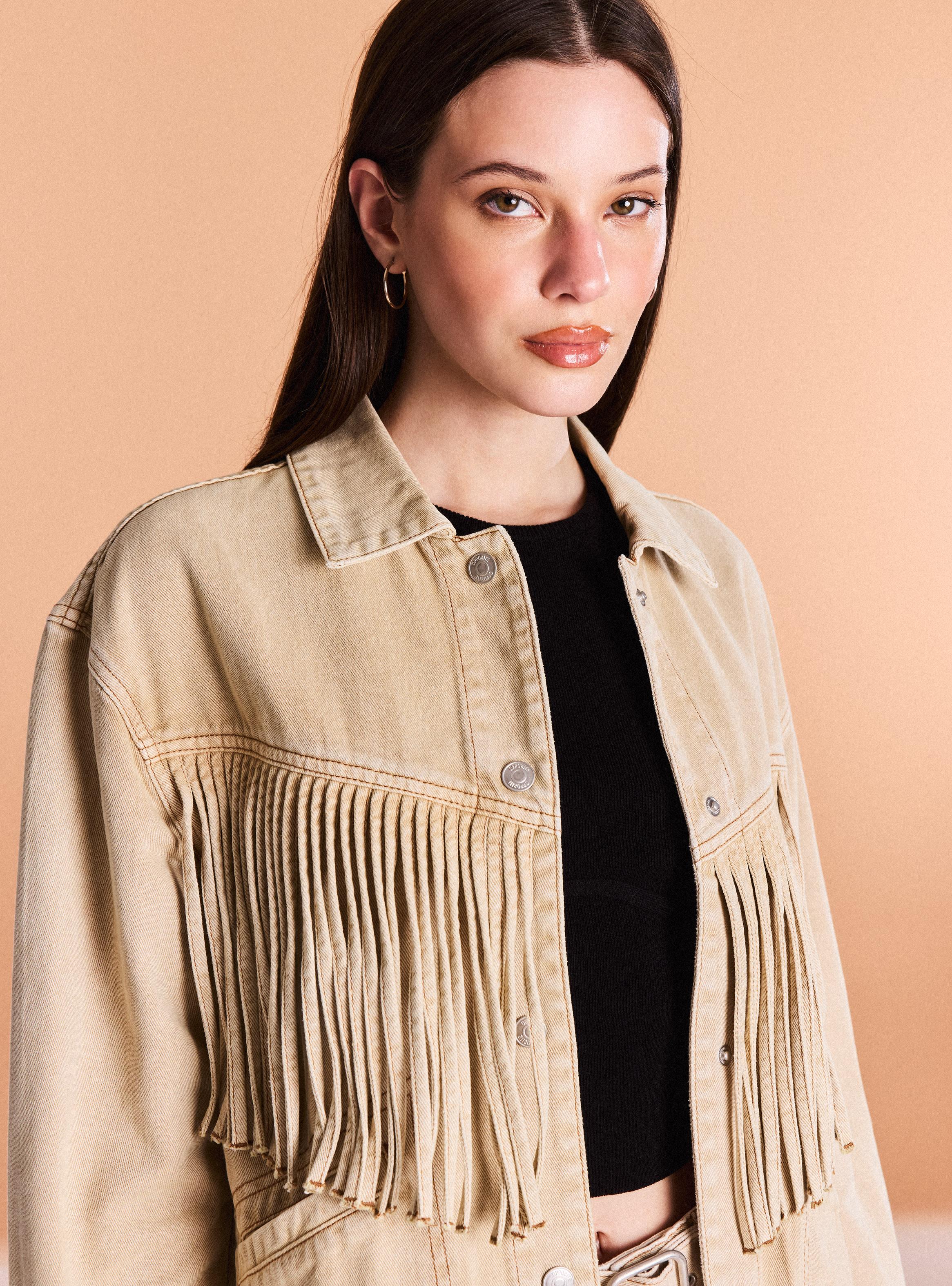Chaqueta Oversized Flecos Delanteros y Traseros-2