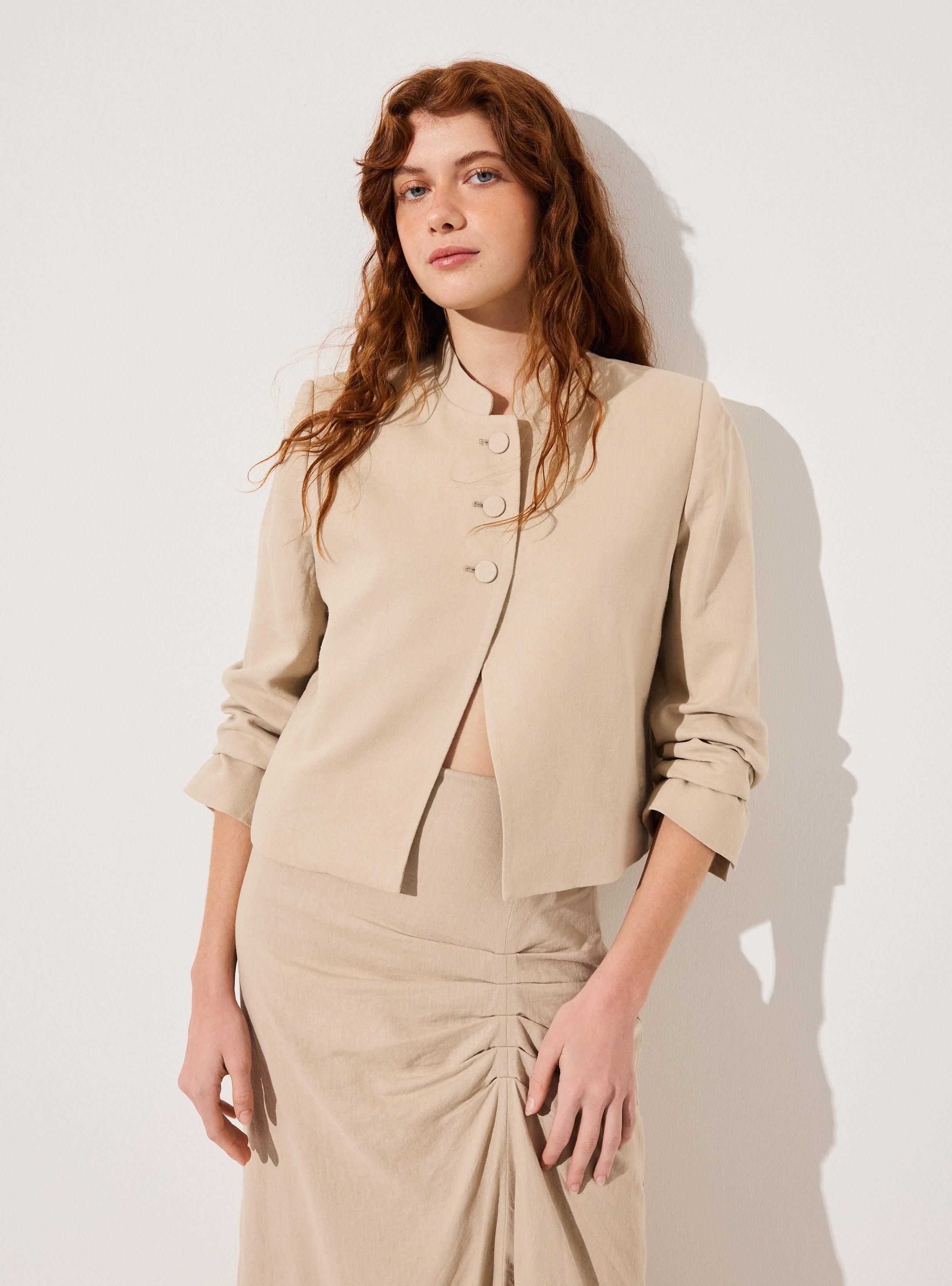 Blazer Crop Botones Colaboración Alaniz x Alos-0