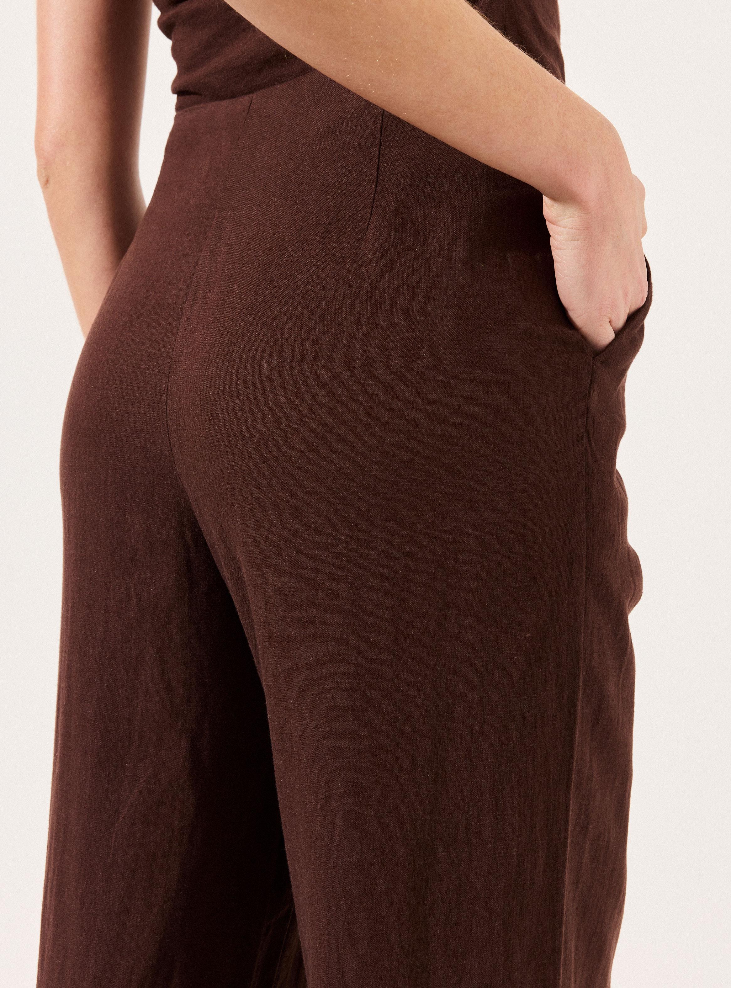 Pantalón Traje Pierna Recta y Cintura Alta-3
