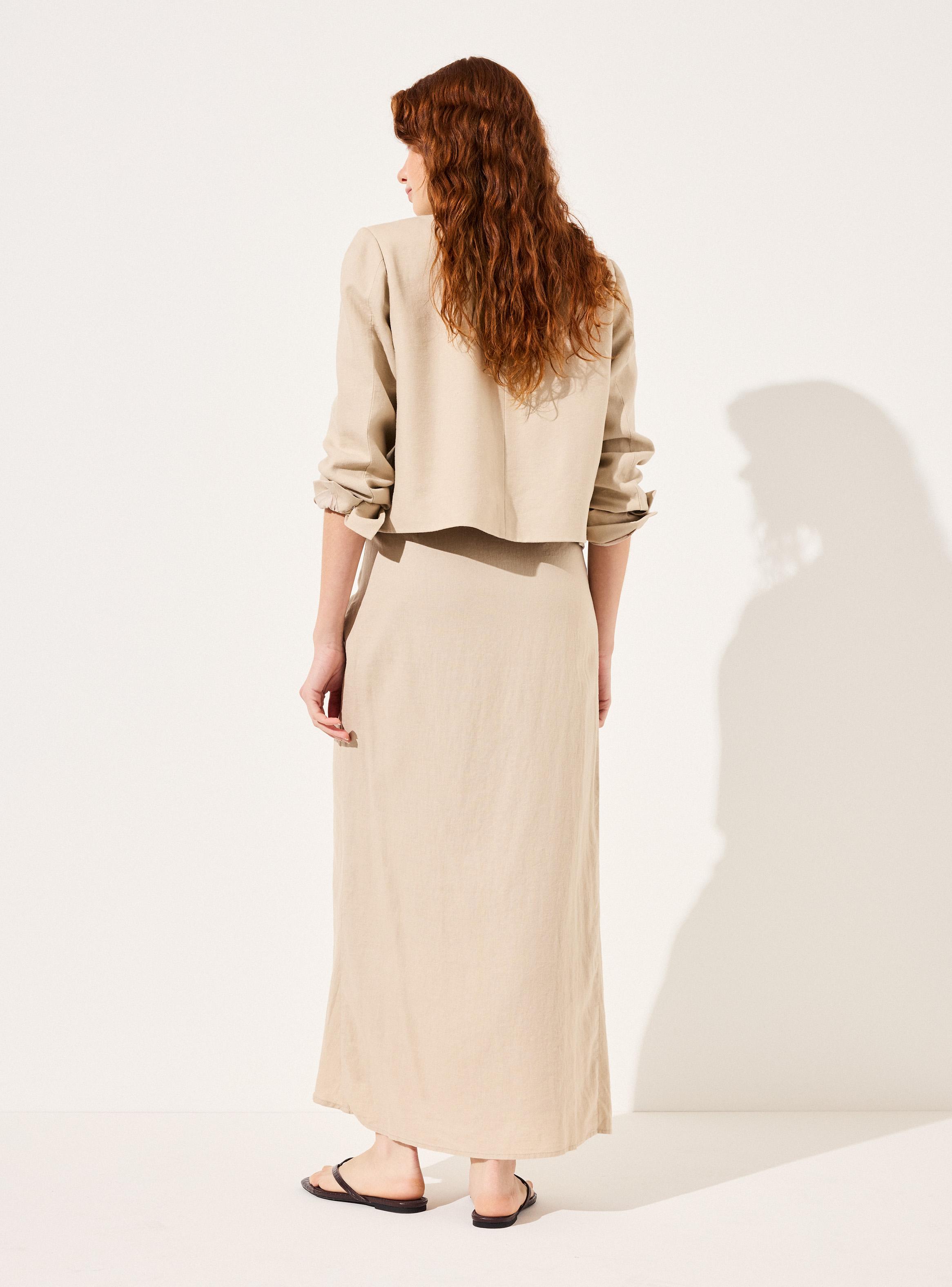 Falda Midi con Fruncido Colaboración Alaniz x Alos-5