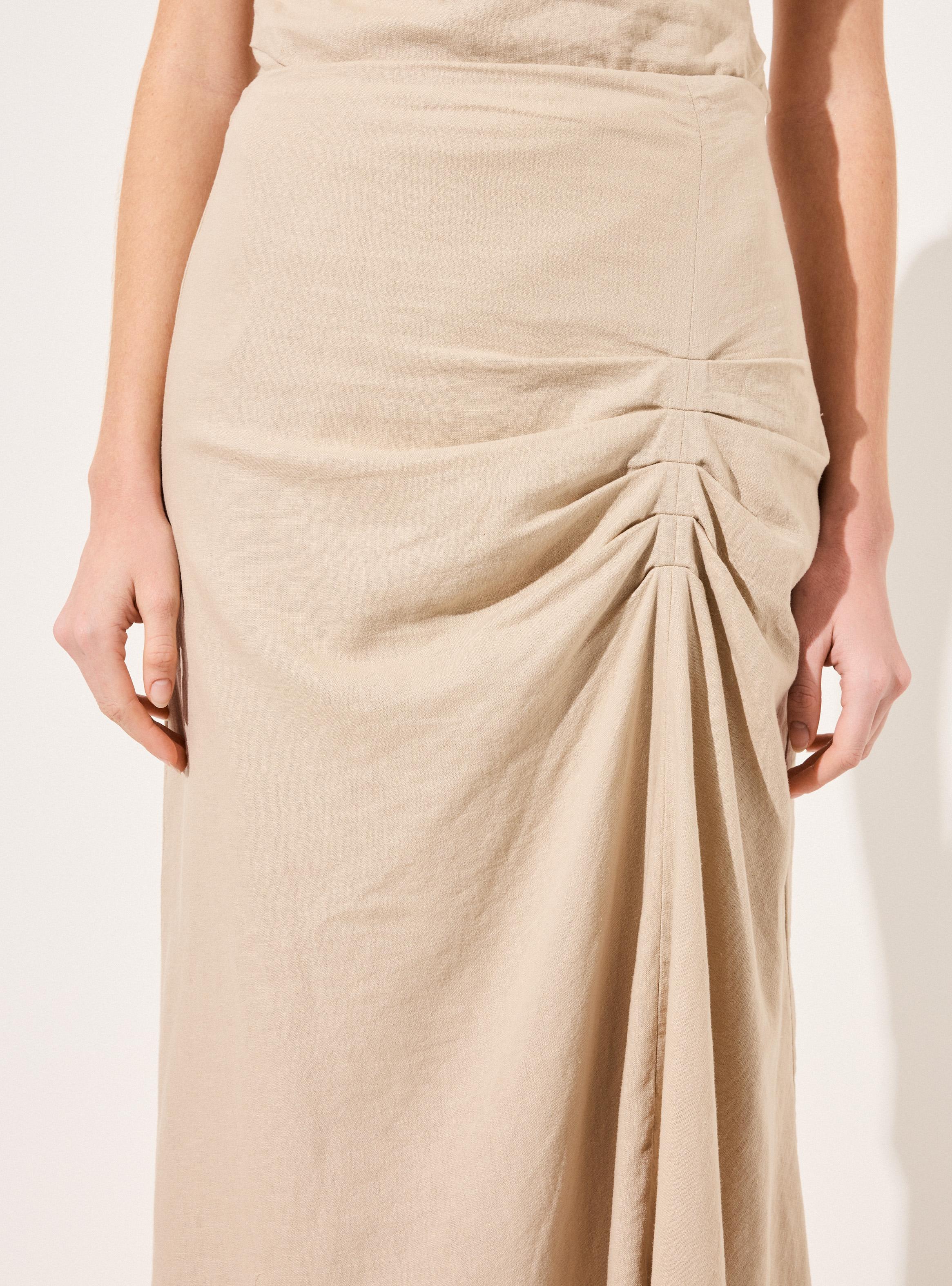 Falda Midi con Fruncido Colaboración Alaniz x Alos-2