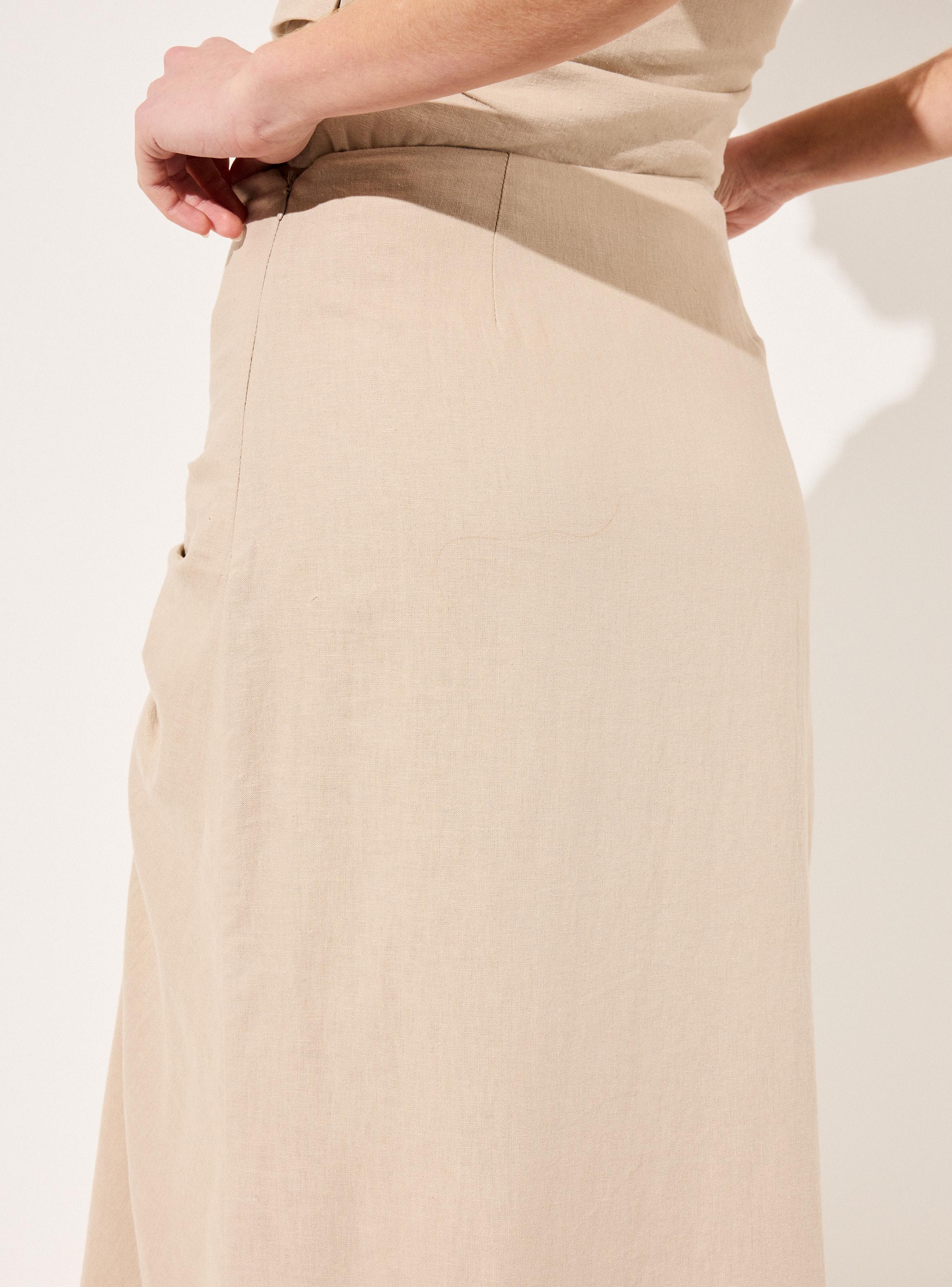 Falda Midi con Fruncido Colaboración Alaniz x Alos-3
