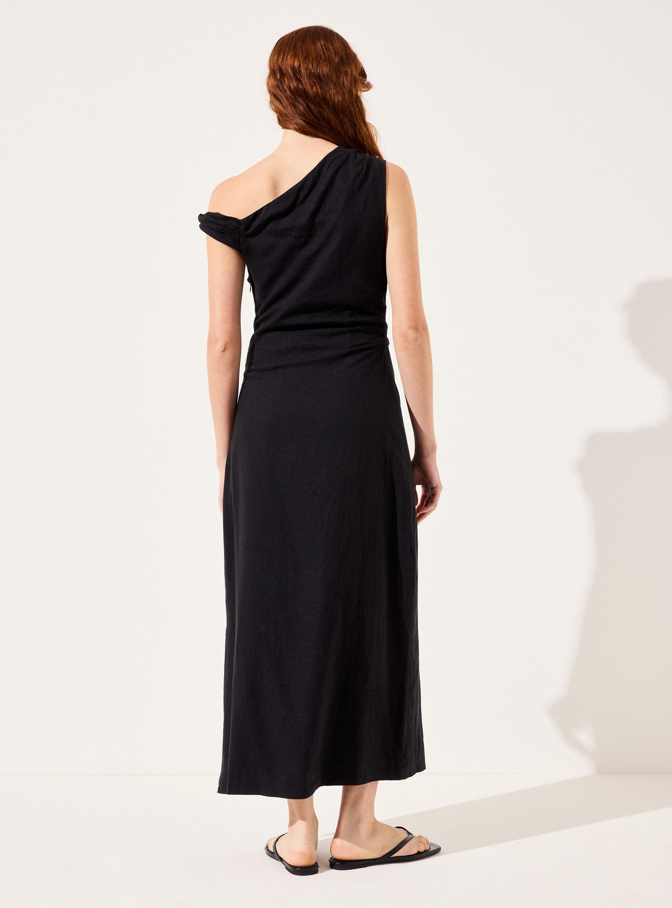 Vestido Midi con Escote Asimétrico Colaboración Alaniz x Alos-5
