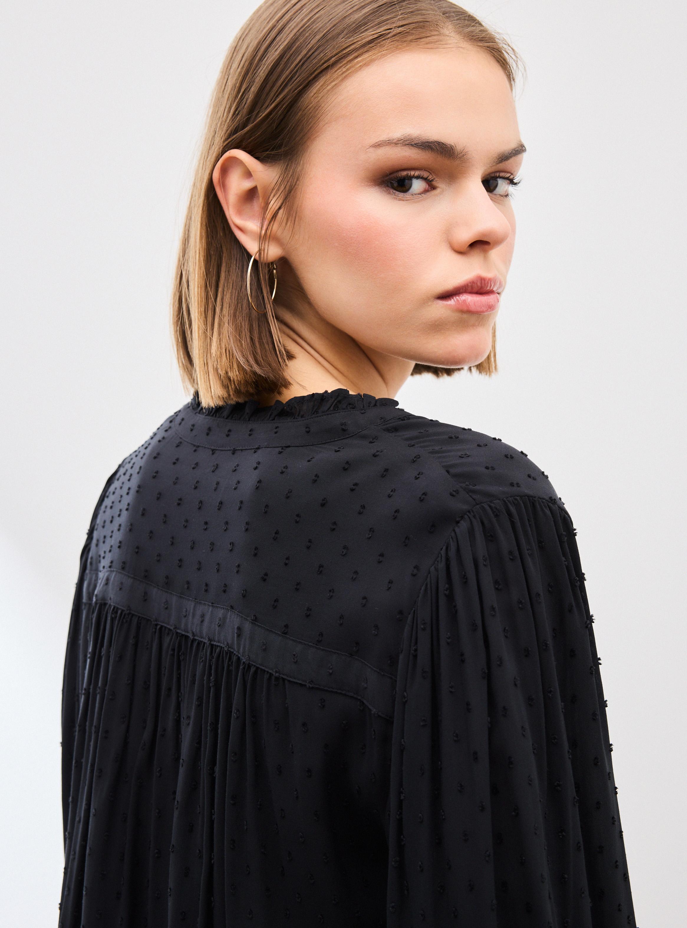 Blusa Fluida con Manga Abullonada-3