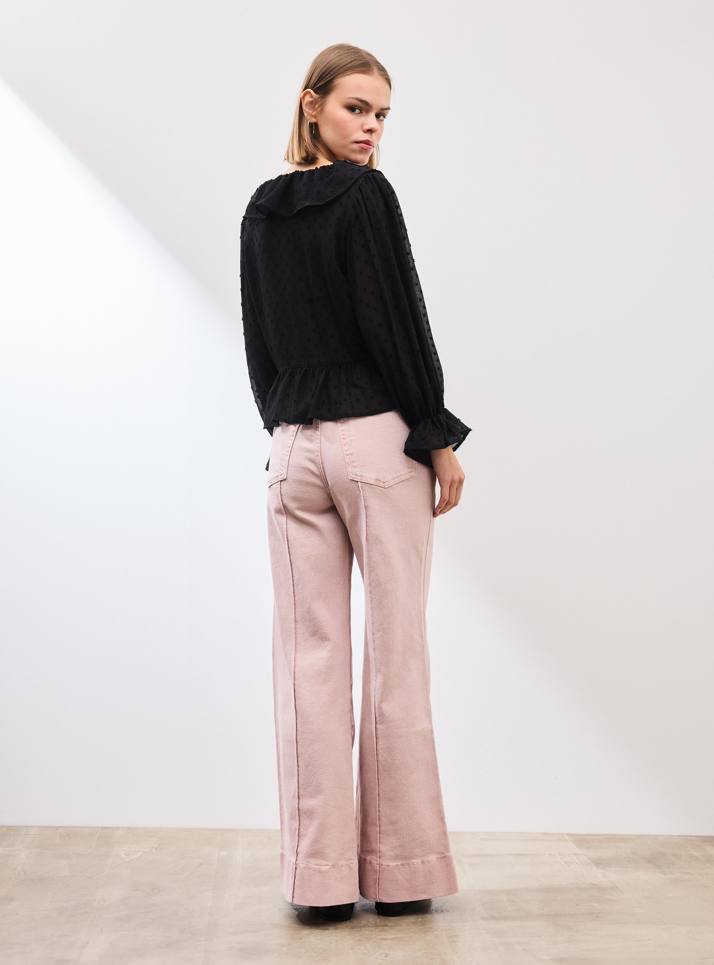 Blusa Fluida Plumetti con Vuelos-5