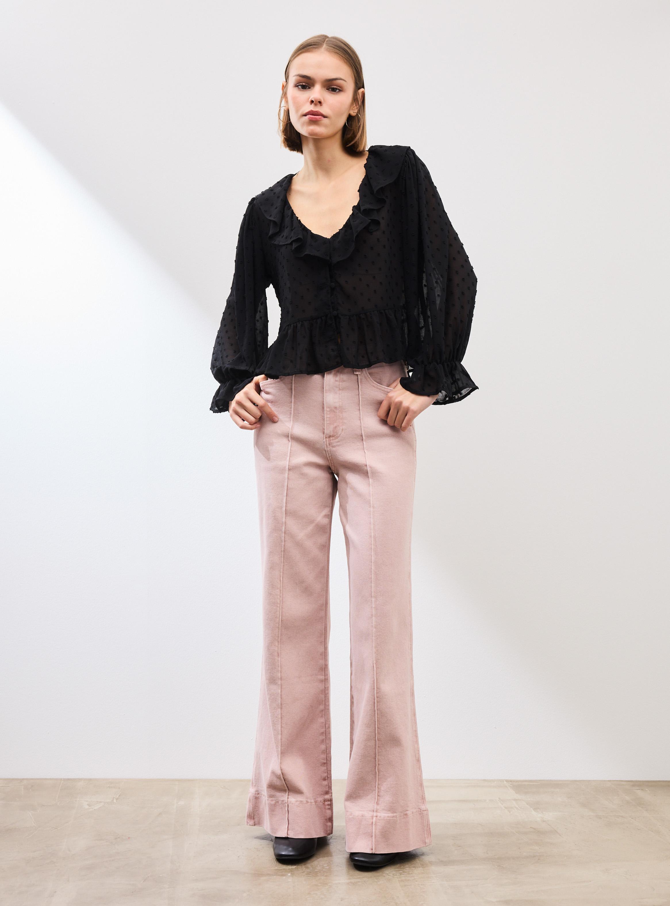 Blusa Fluida Plumetti con Vuelos-4