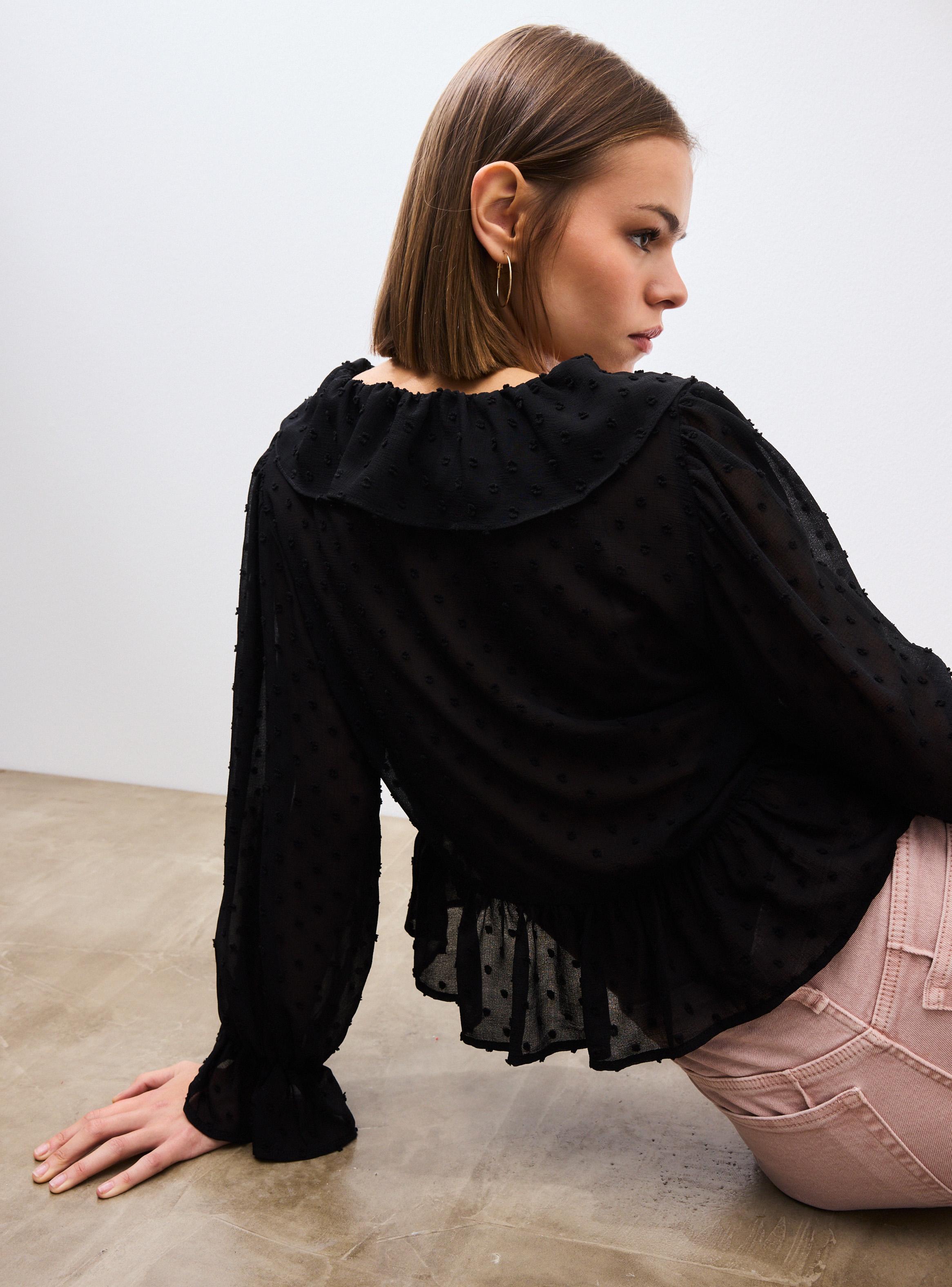 Blusa Fluida Plumetti con Vuelos-3