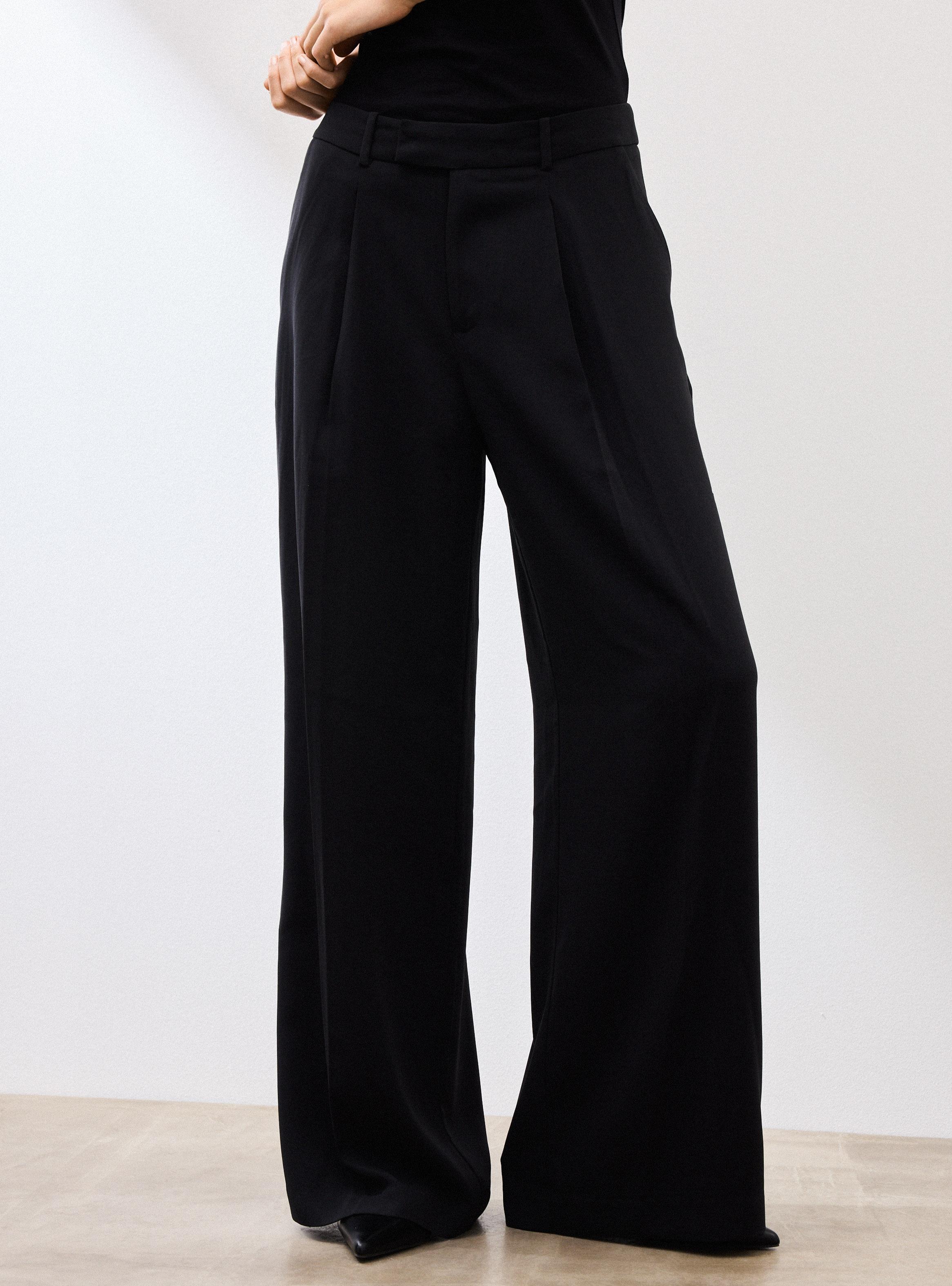 Pantalón Traje Ancho con Pinzas-0