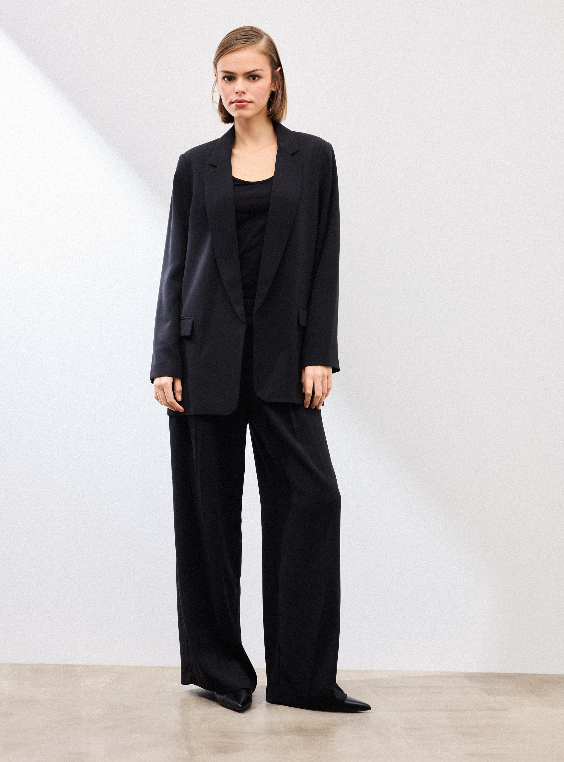 Pantalón Traje Ancho con Pinzas-4