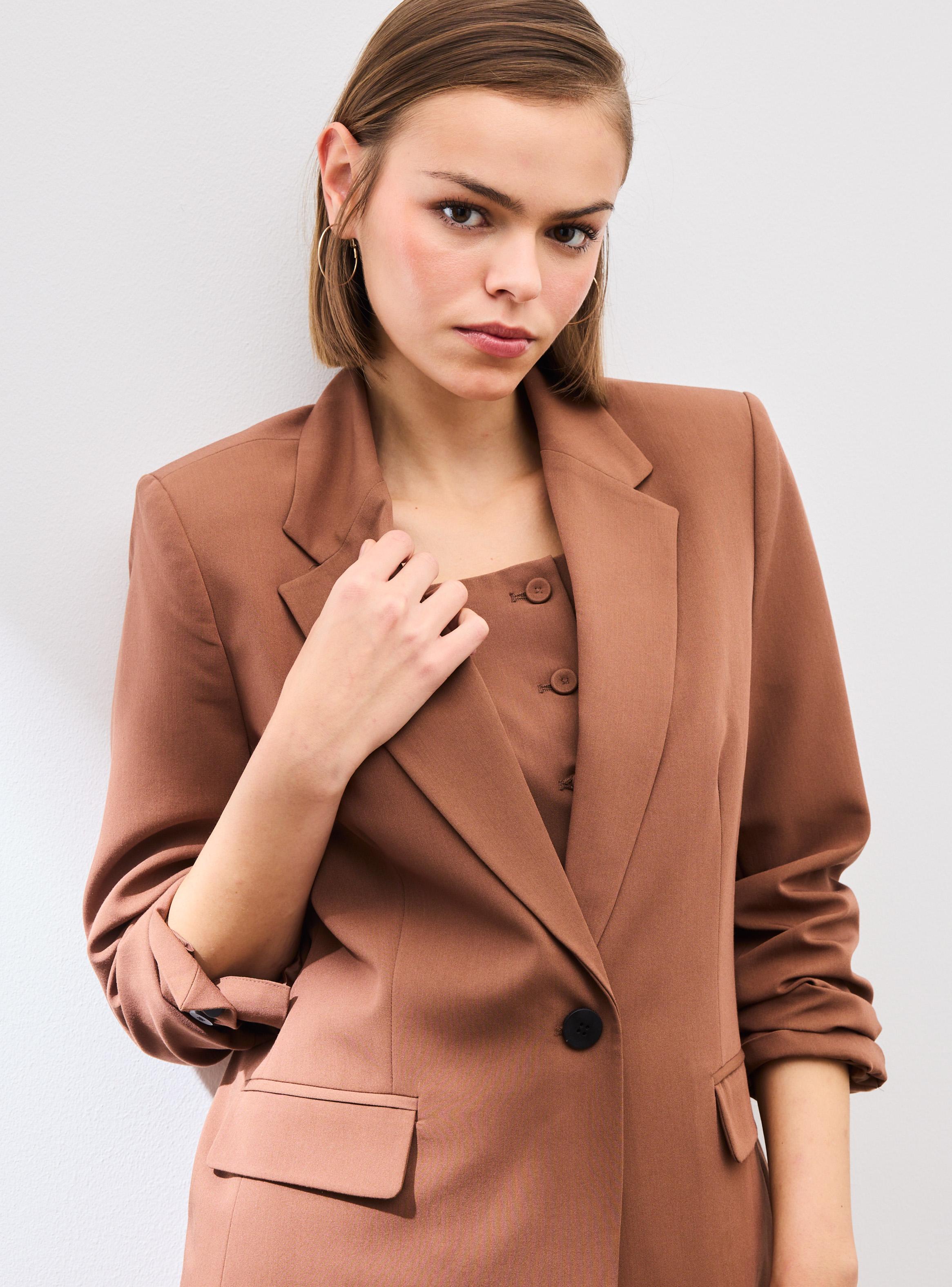 Blazer Traje Recto con Botón-2