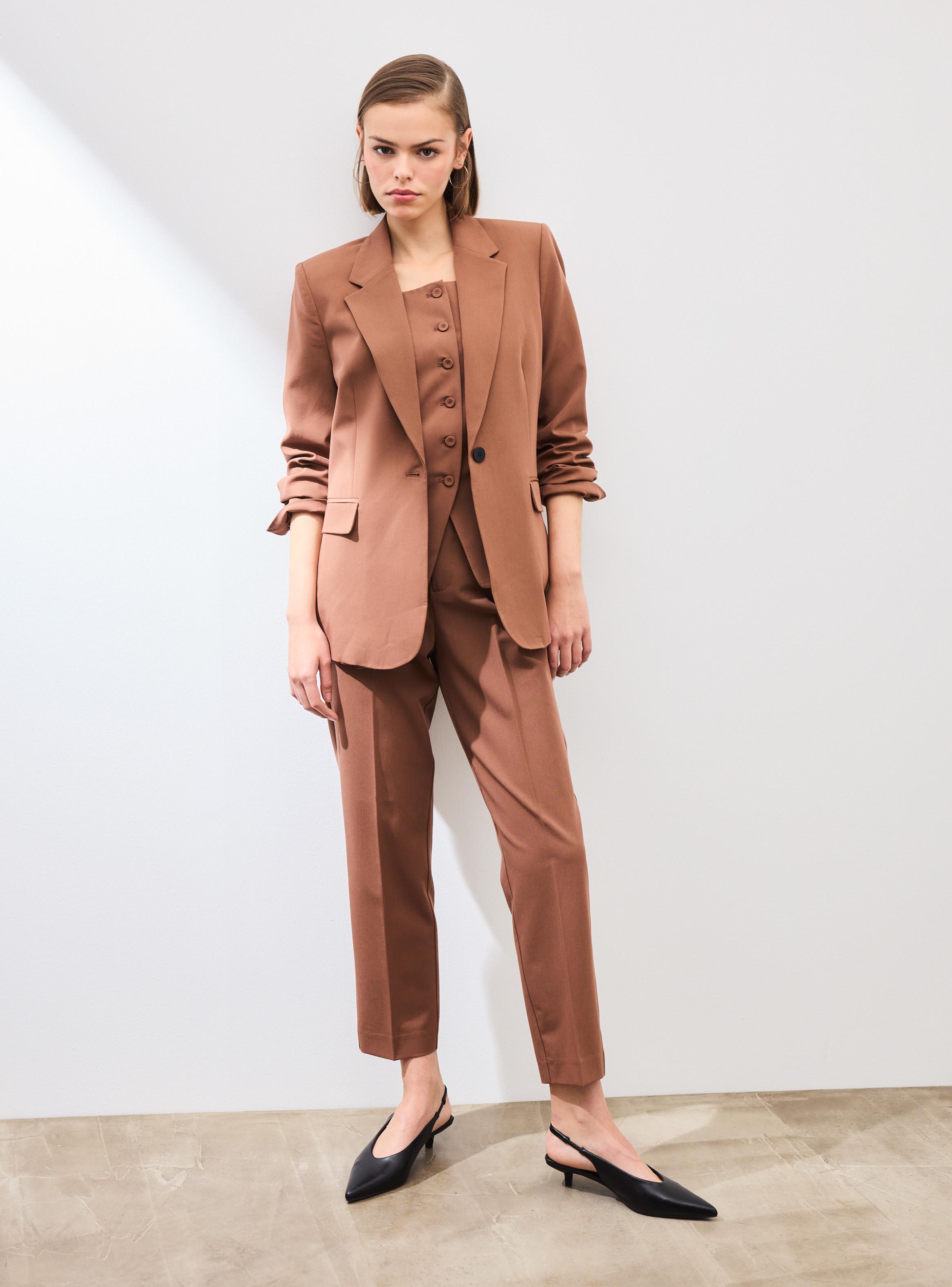 Blazer Traje Recto con Botón-4