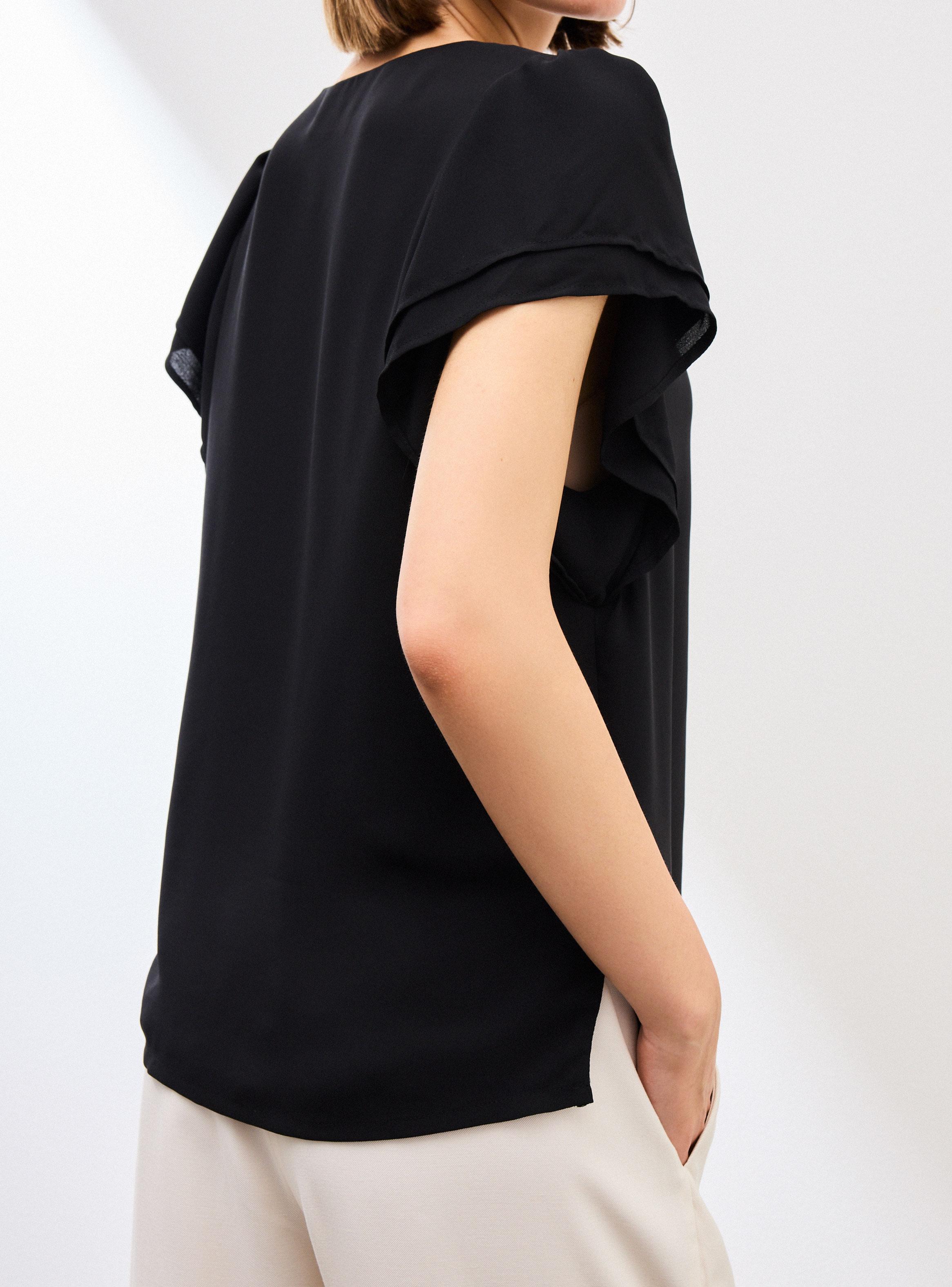 Blazer Escote V Mangas Doble Vuelo-3