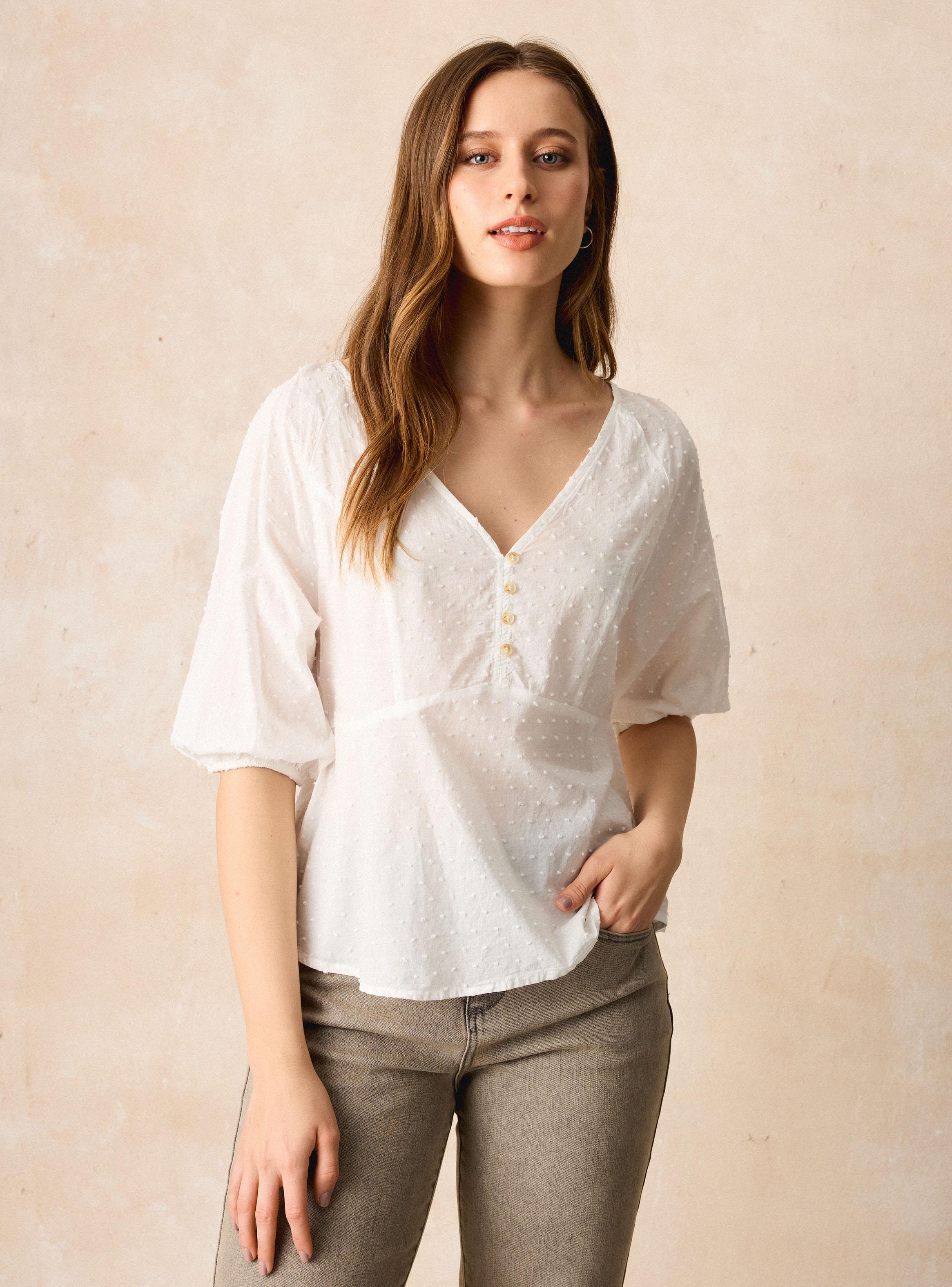 Blusa Texturizada con Proceso de Teñido-0