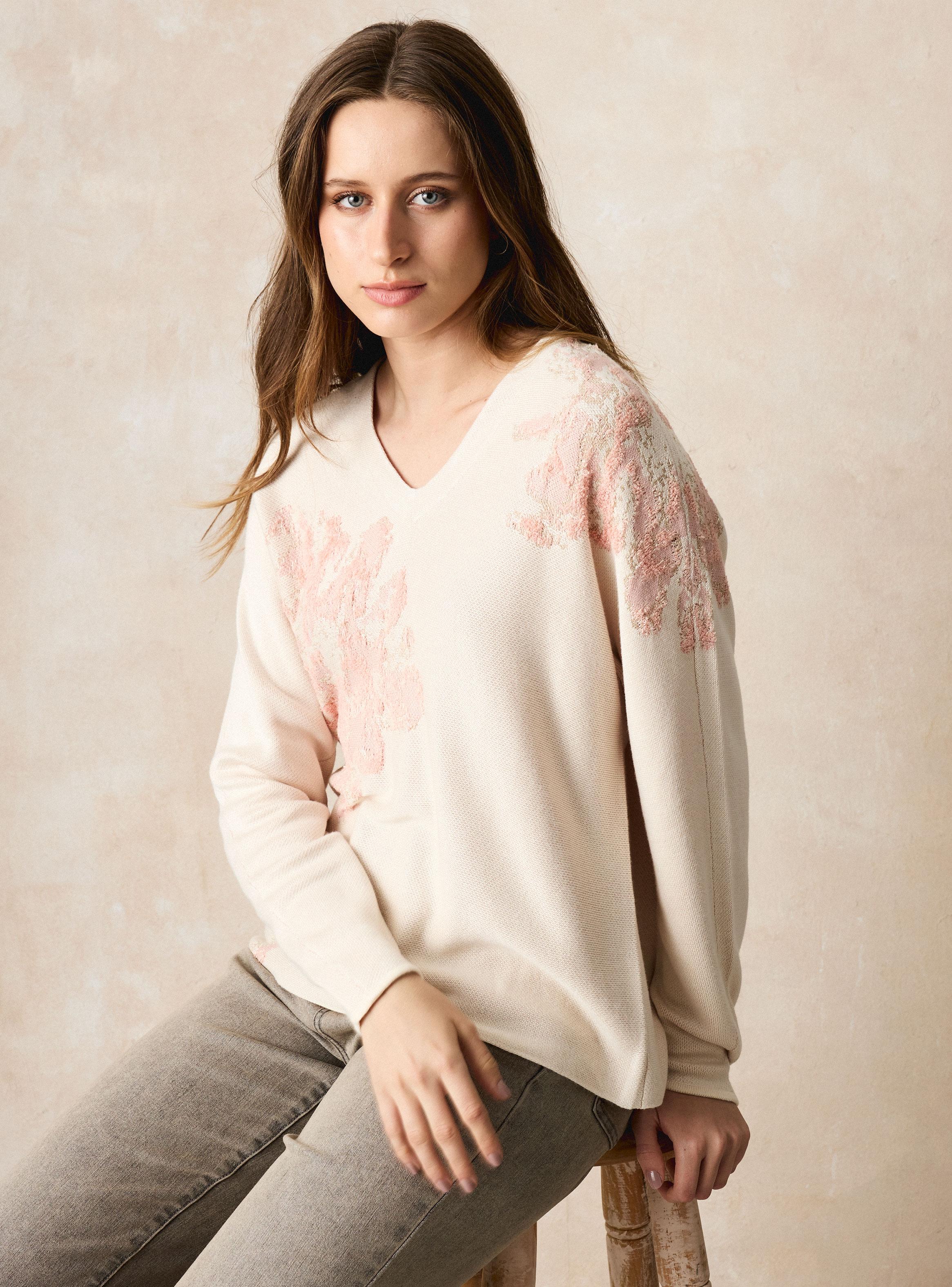 Sweater con Aplicación de Jacquard Lurex-0