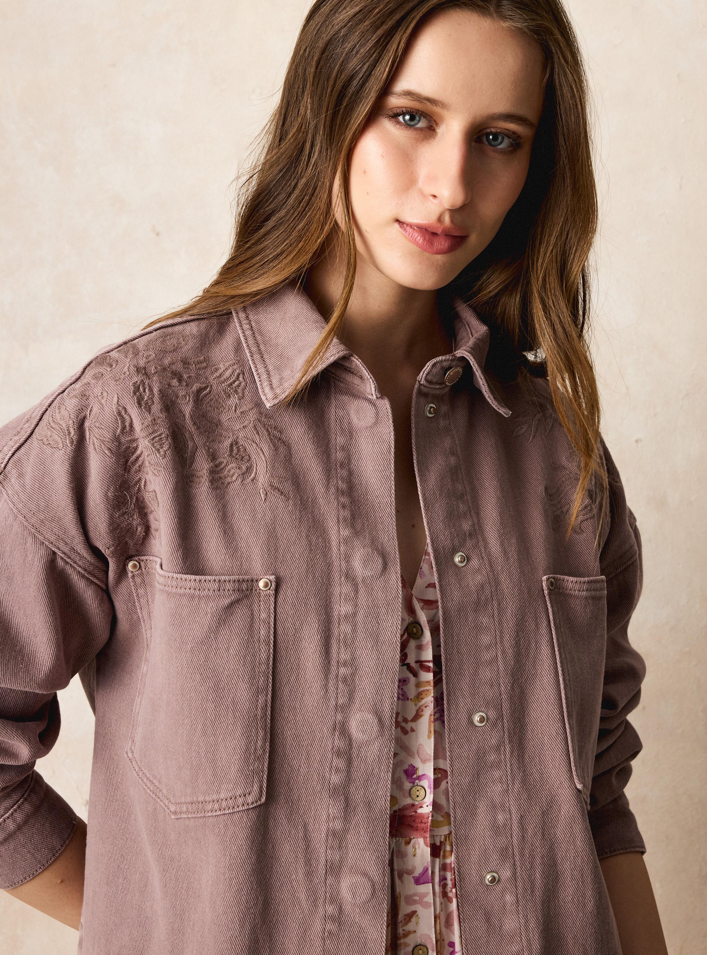 Chaqueta Sobrecamisa Bordada-2