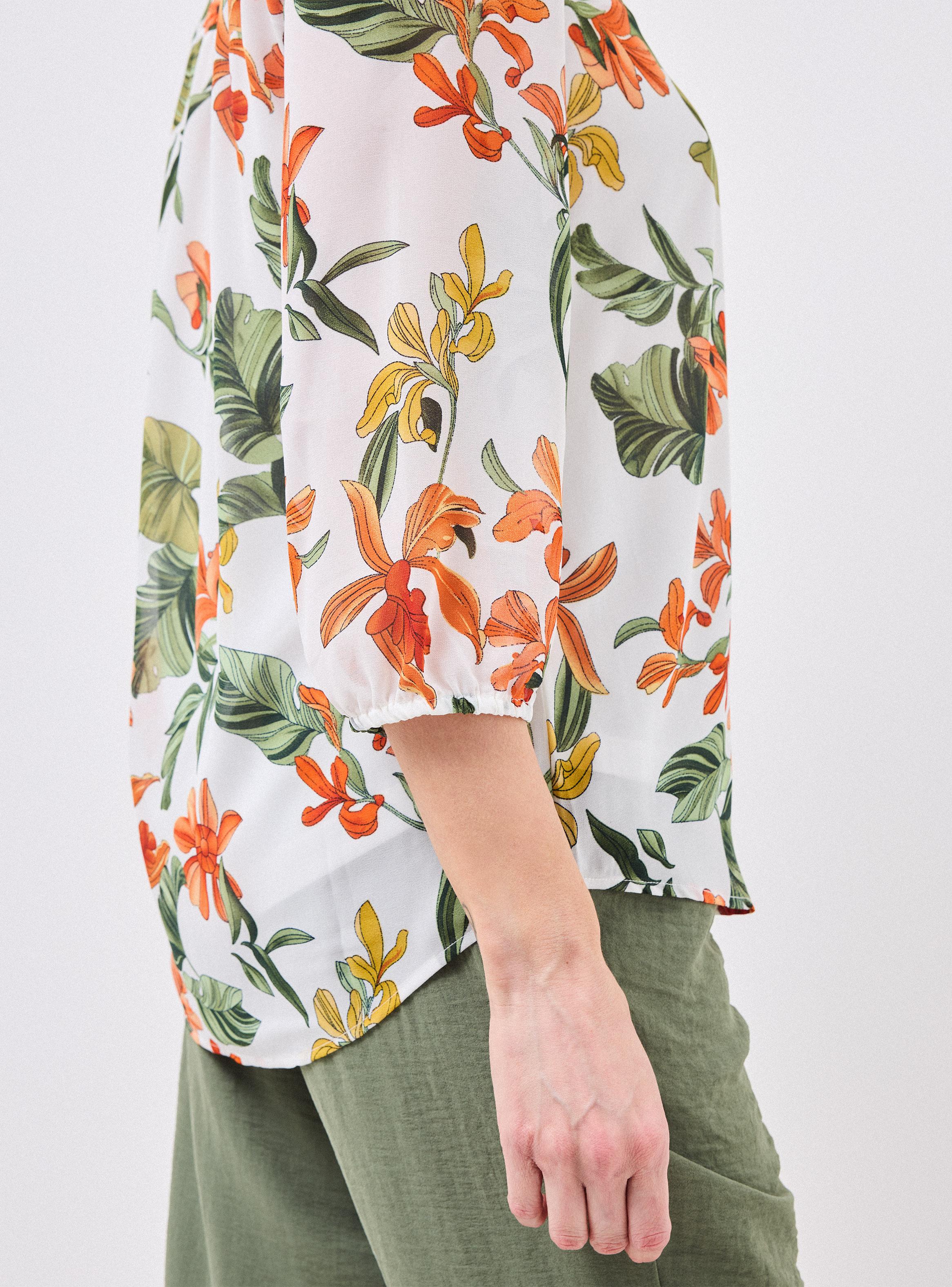 Blusa Estampada de Gasa con Forro-3