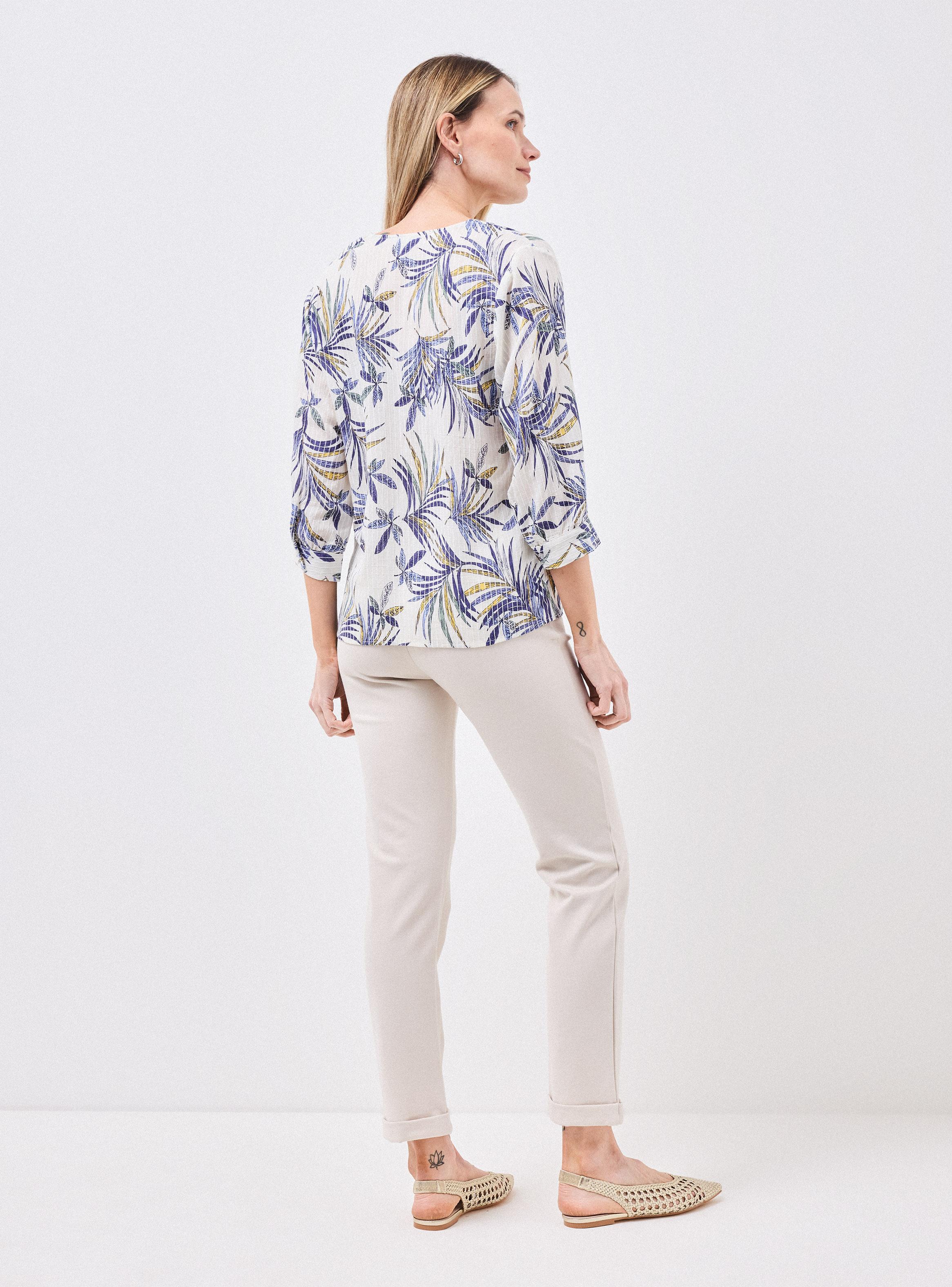 Blusa Estampada Manga 3/4-5