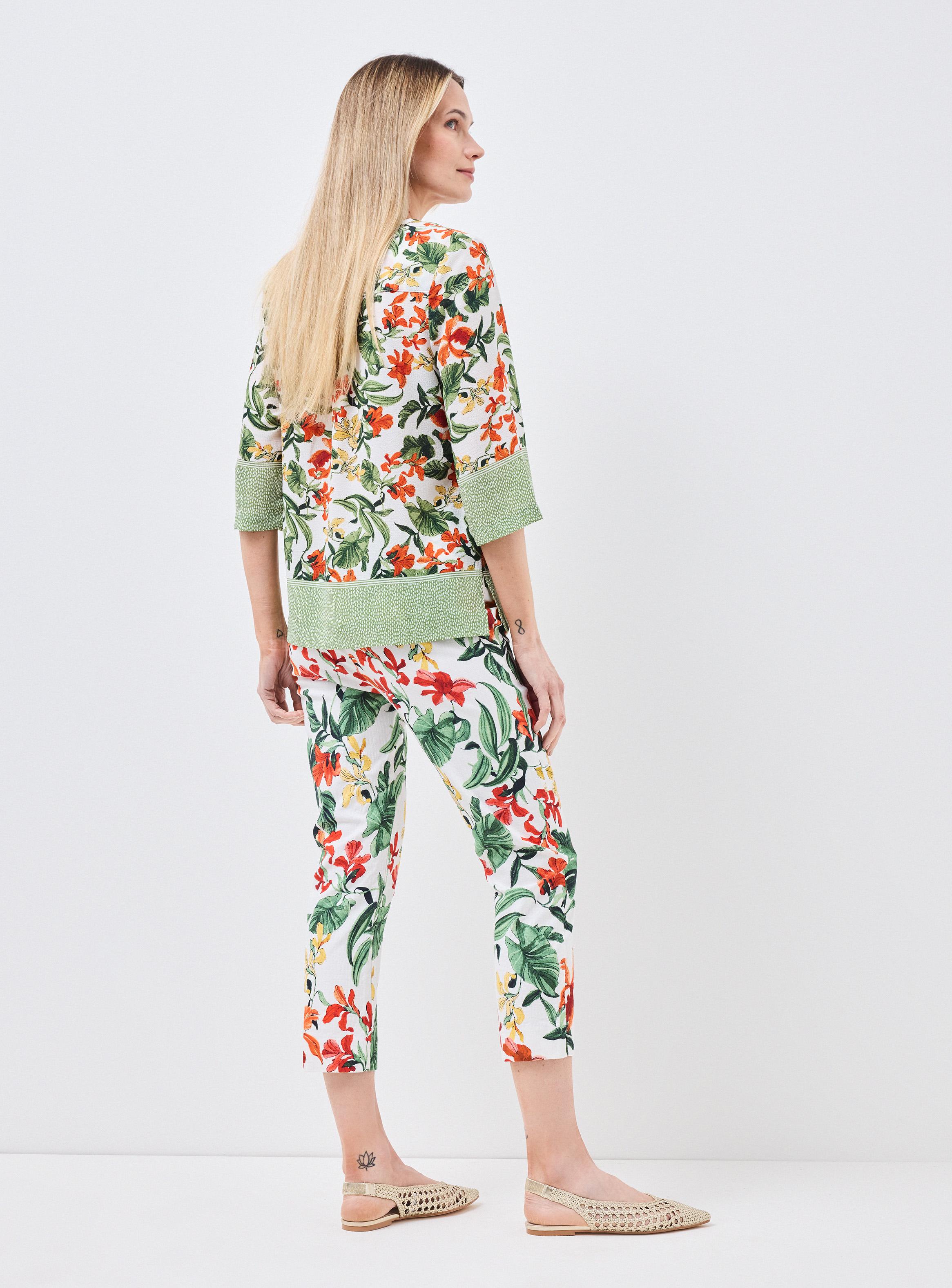 Pantalón Capri Estampado Control Abdomen-5
