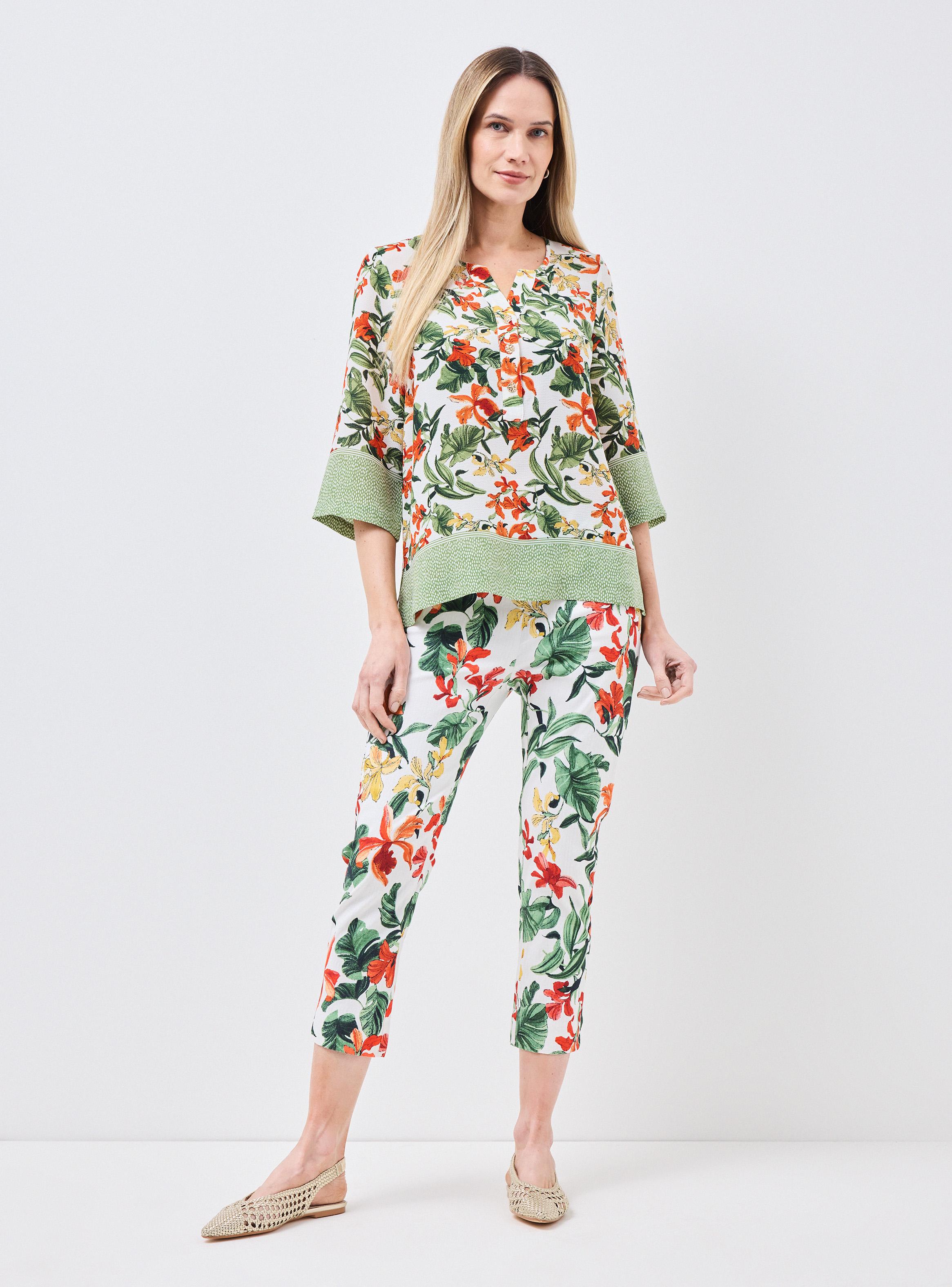 Pantalón Capri Estampado Control Abdomen-4