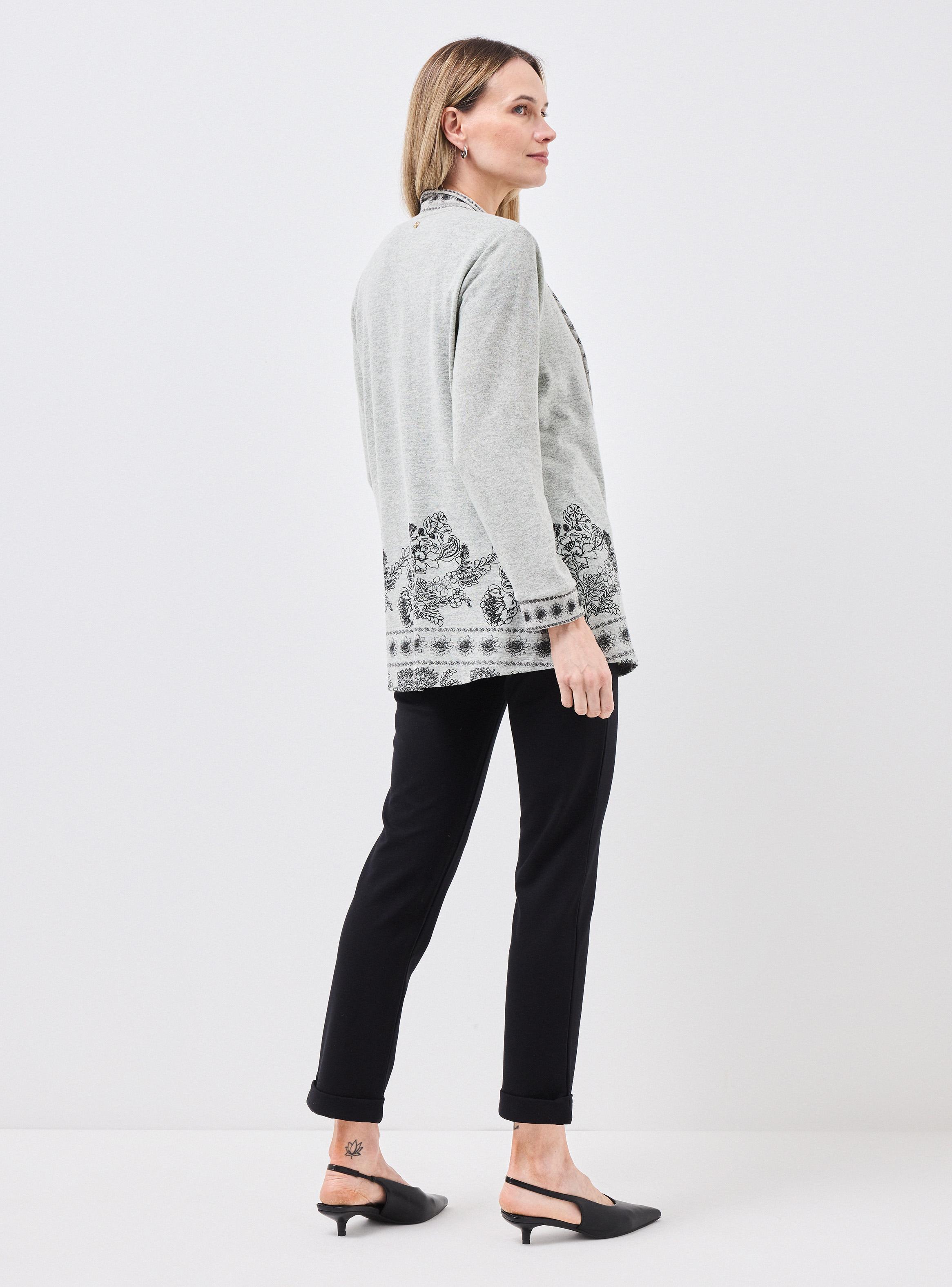 Chaleco Capa Tejida Estampada-5