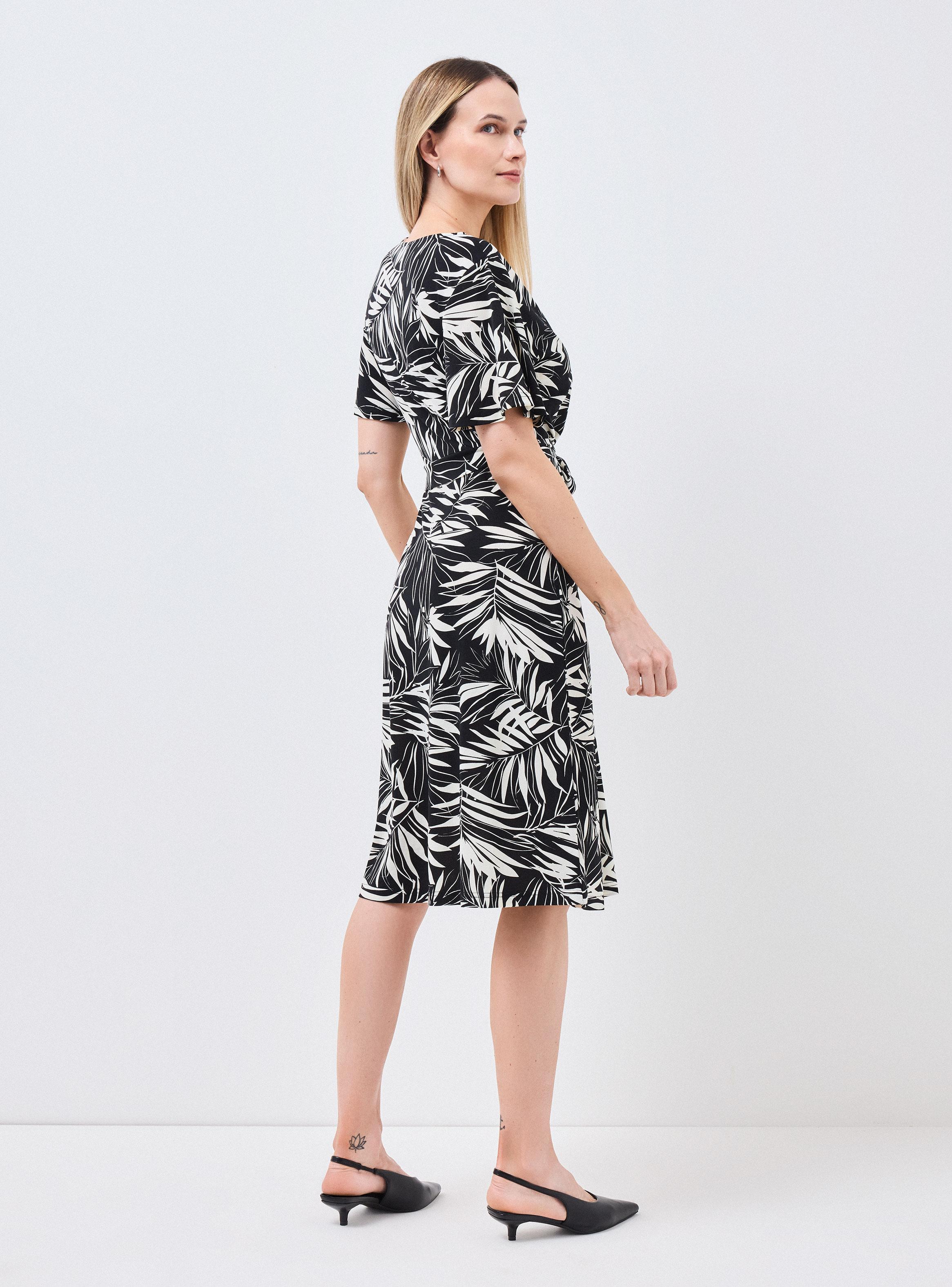 Vestido Escote Cruzado Lazo y Largo Midi-5