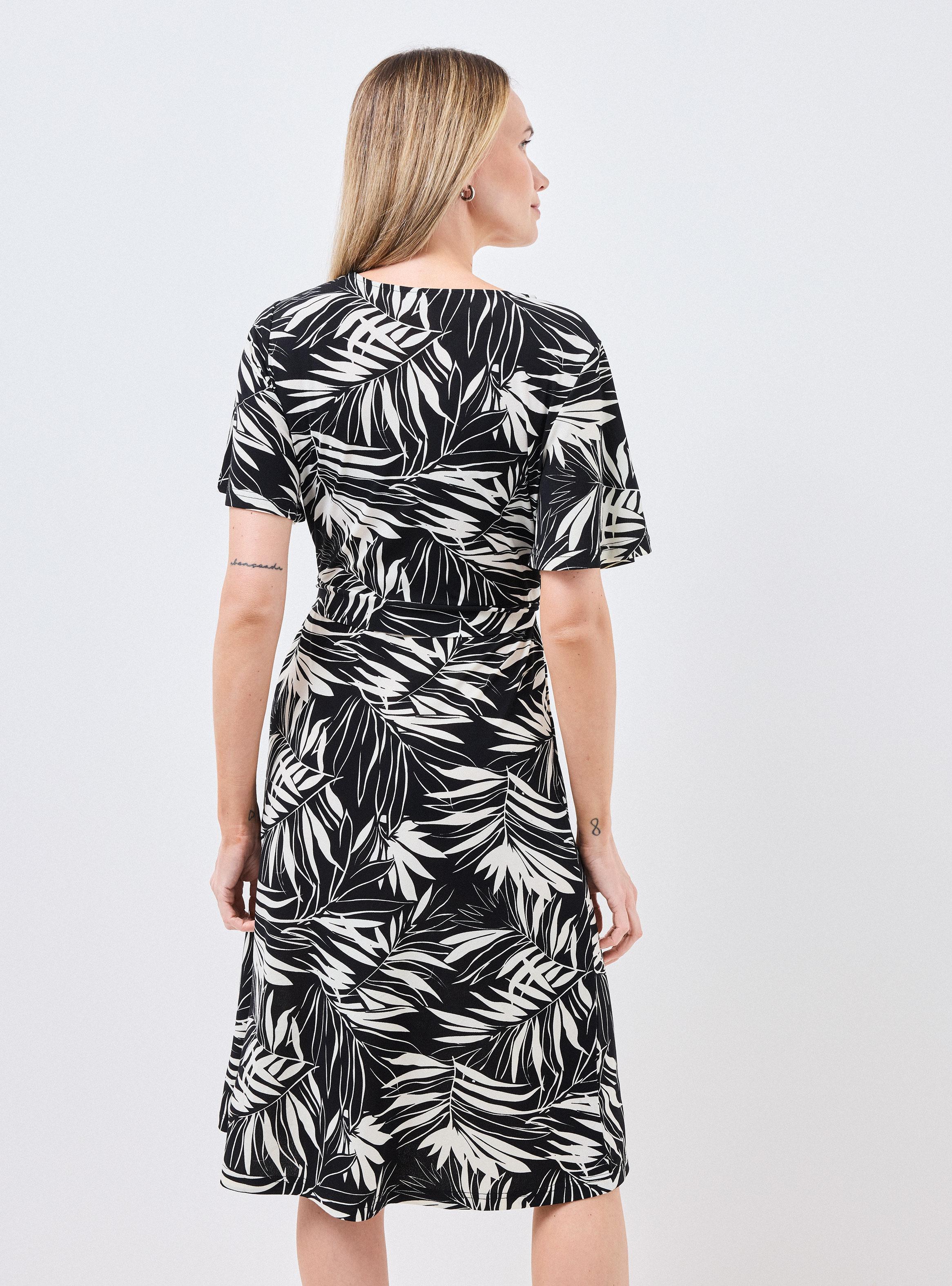 Vestido Escote Cruzado Lazo y Largo Midi-1