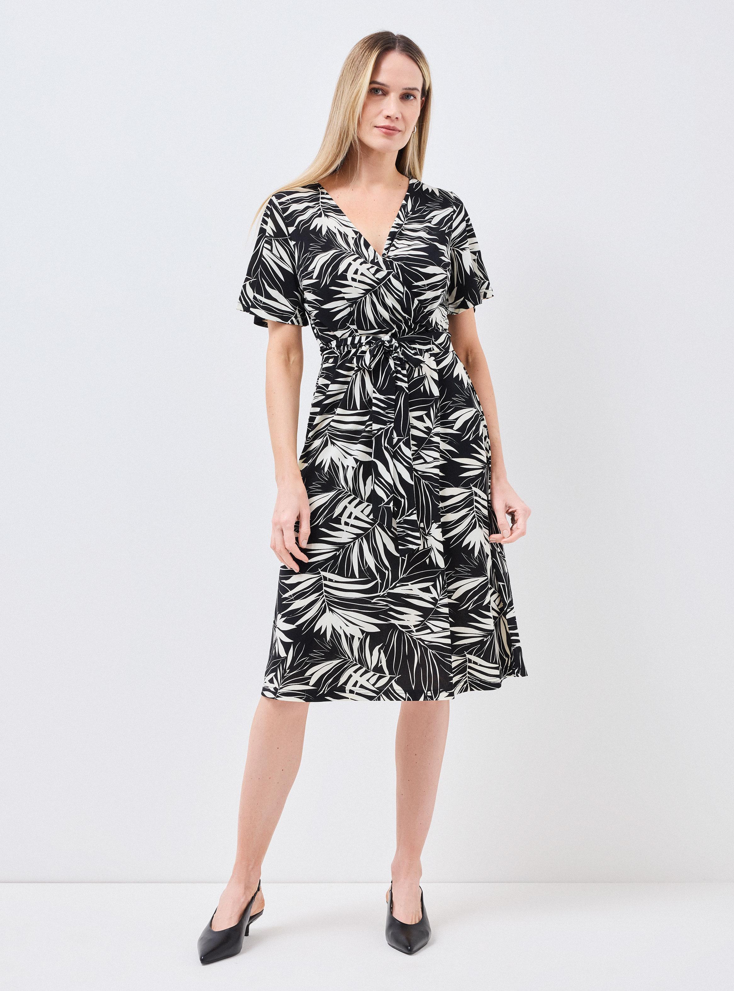 Vestido Escote Cruzado Lazo y Largo Midi-4