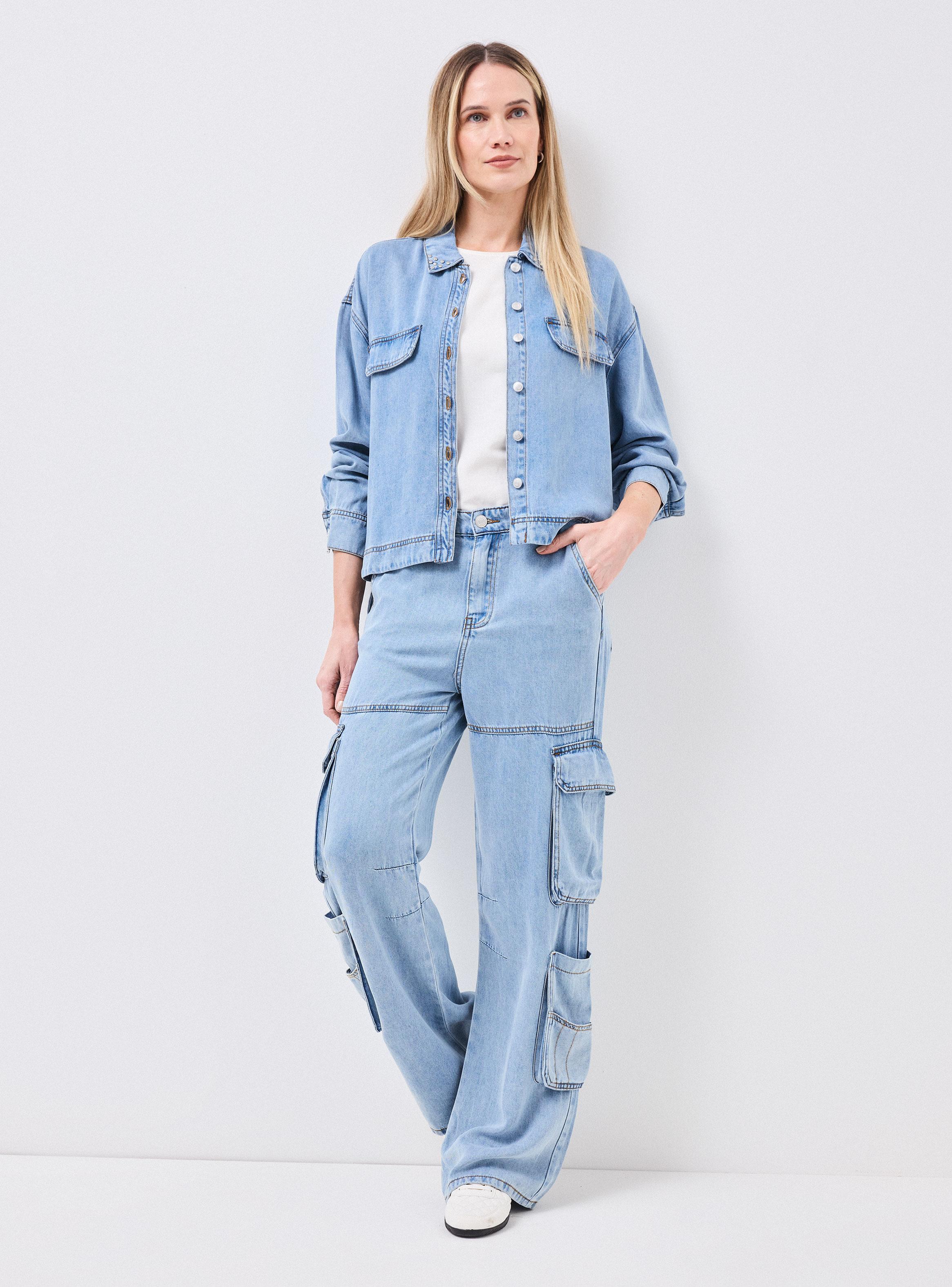Pantalón Cargo Tencel Denim-4