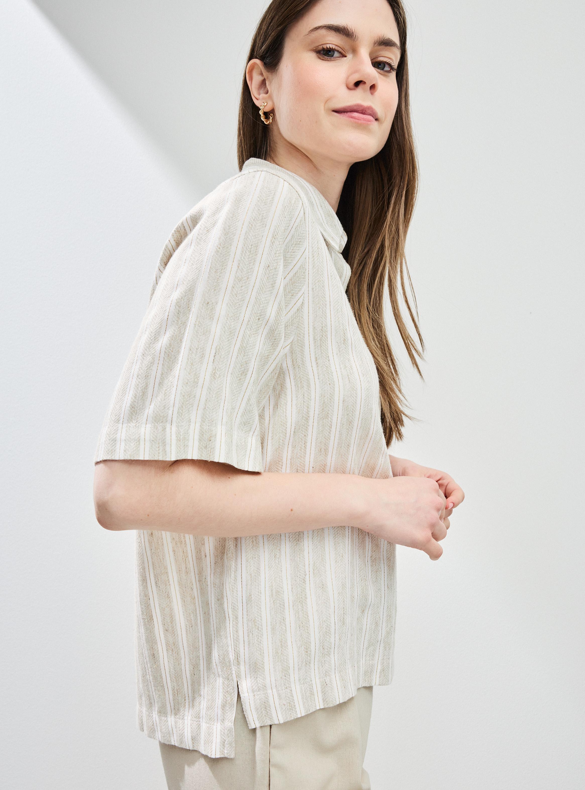 Blusa Listada con Hilo Metalizado-2