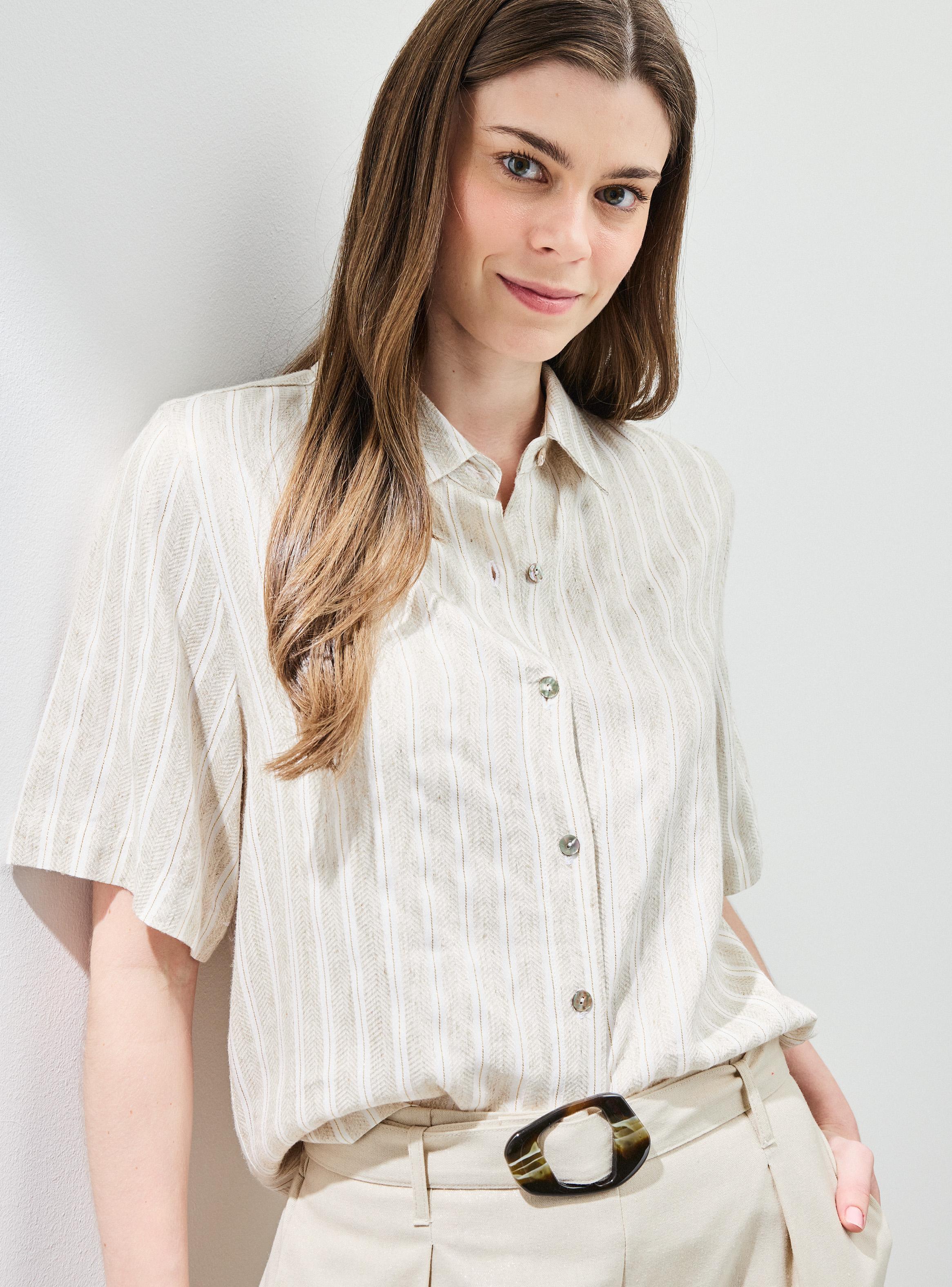 Blusa Listada con Hilo Metalizado-3