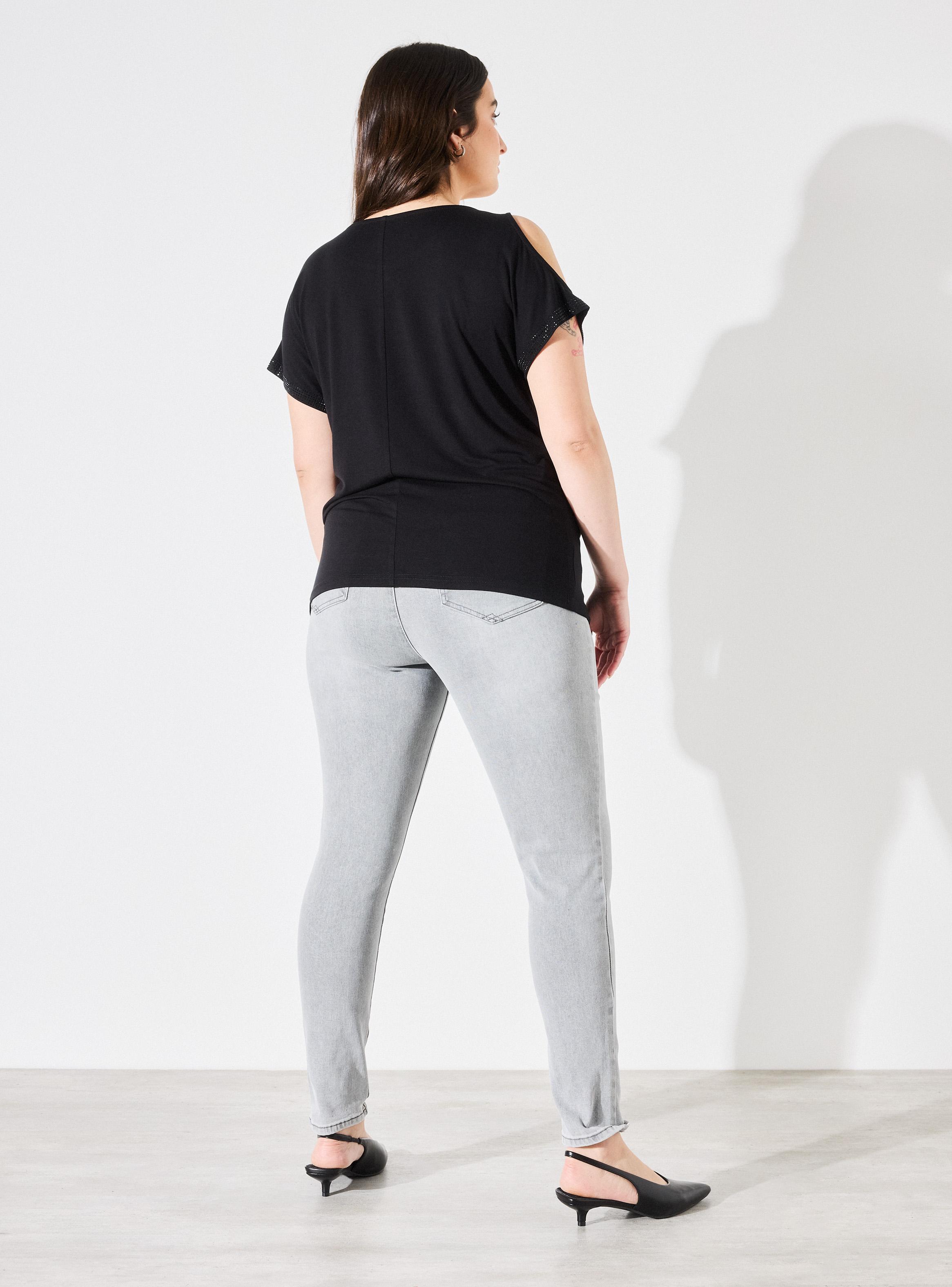 Polera Hombros Descubiertos Detalle Strass-5