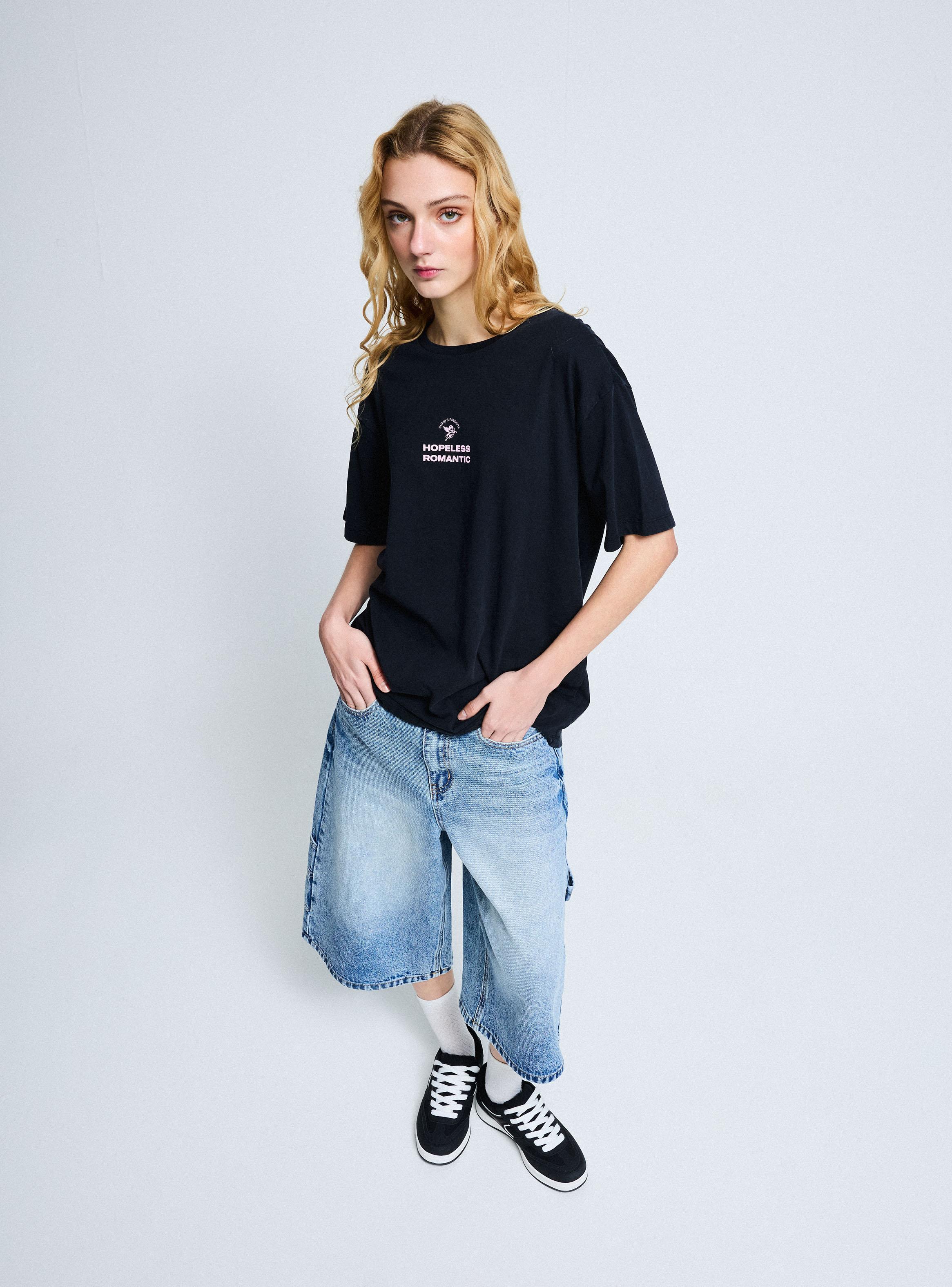 Polera Oversize con Estampado-4