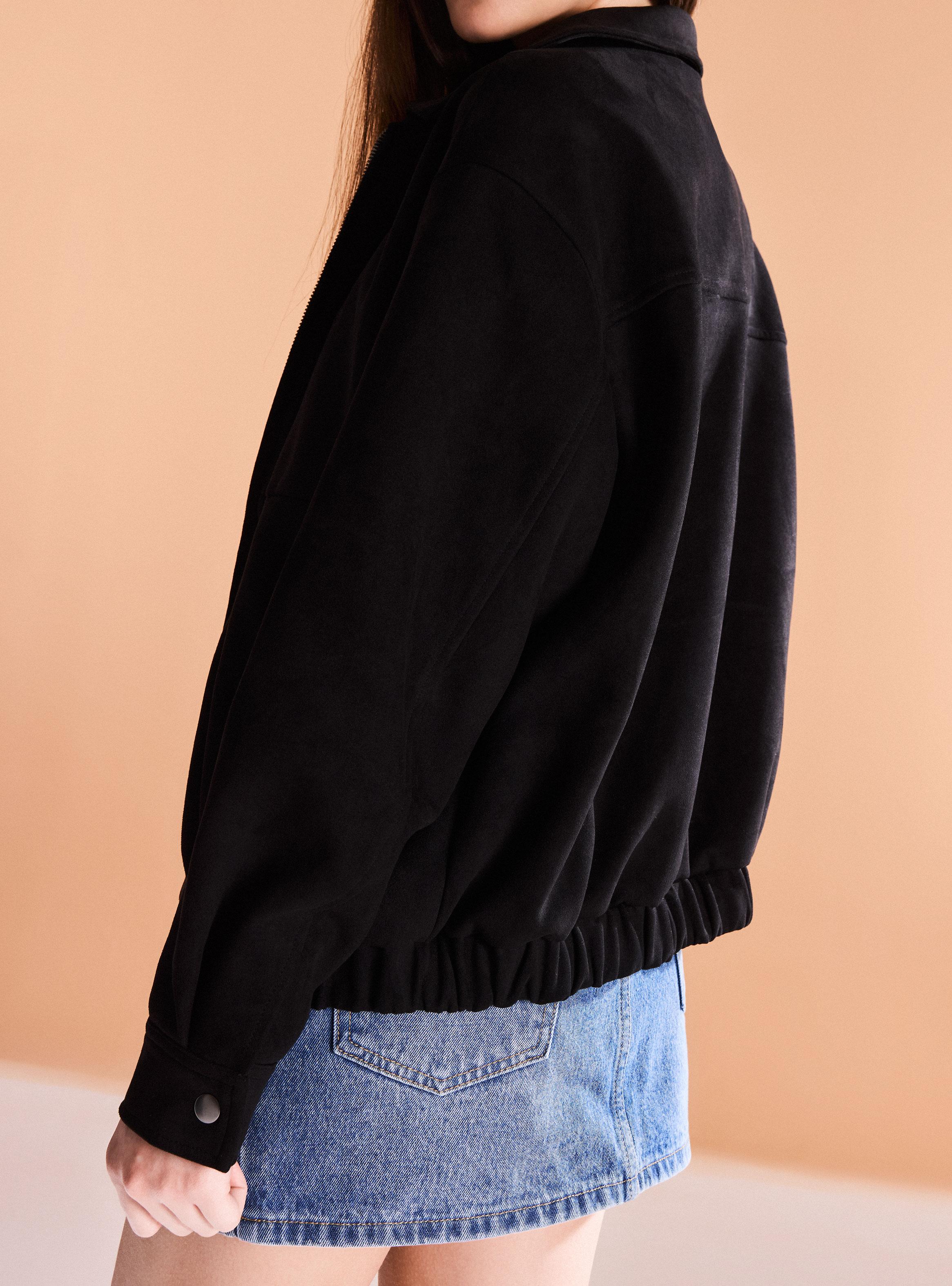 Chaqueta Bomber Look Gamuza-3