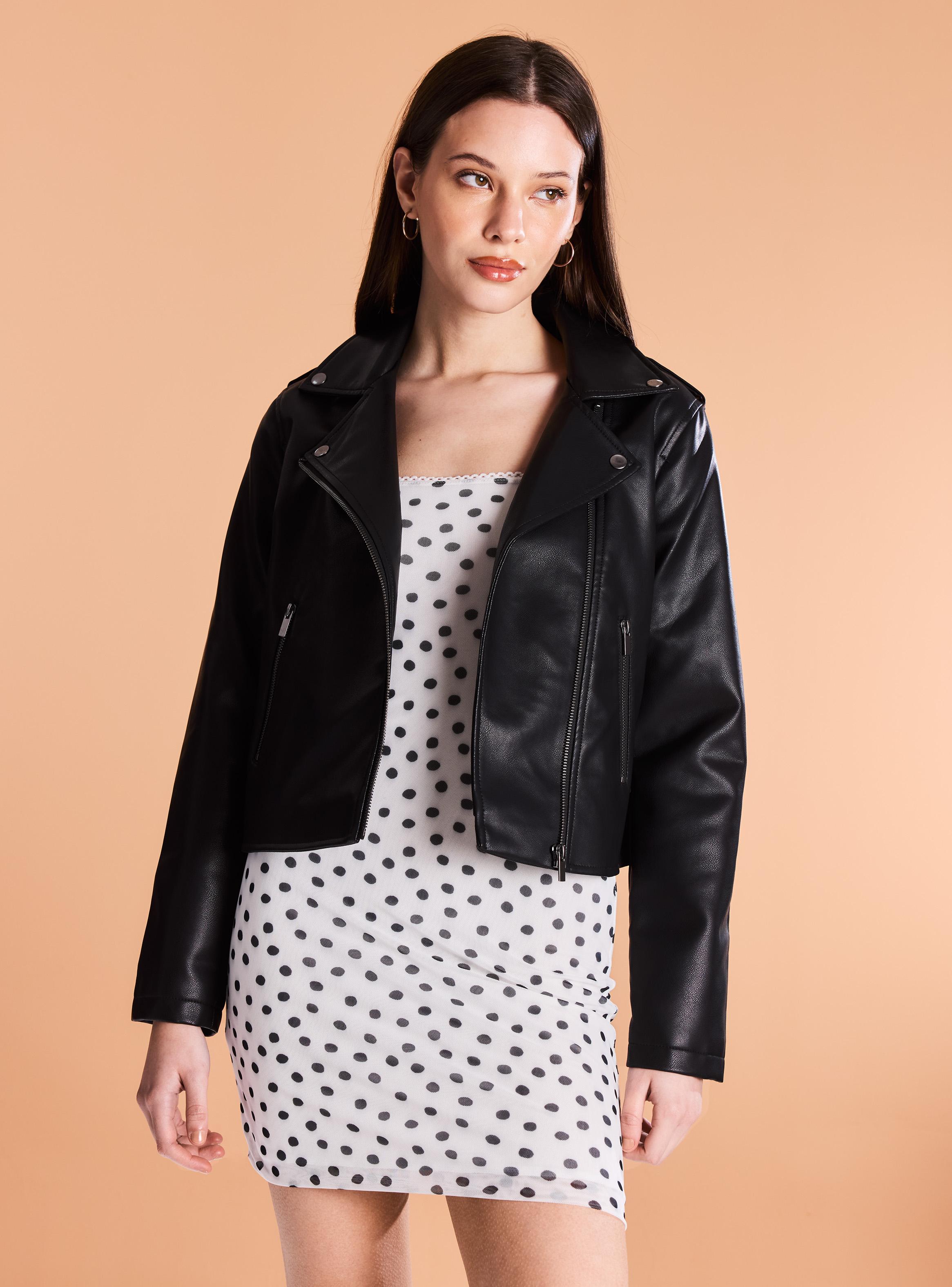 Chaqueta Biker Pu con Cierre Metálico-0