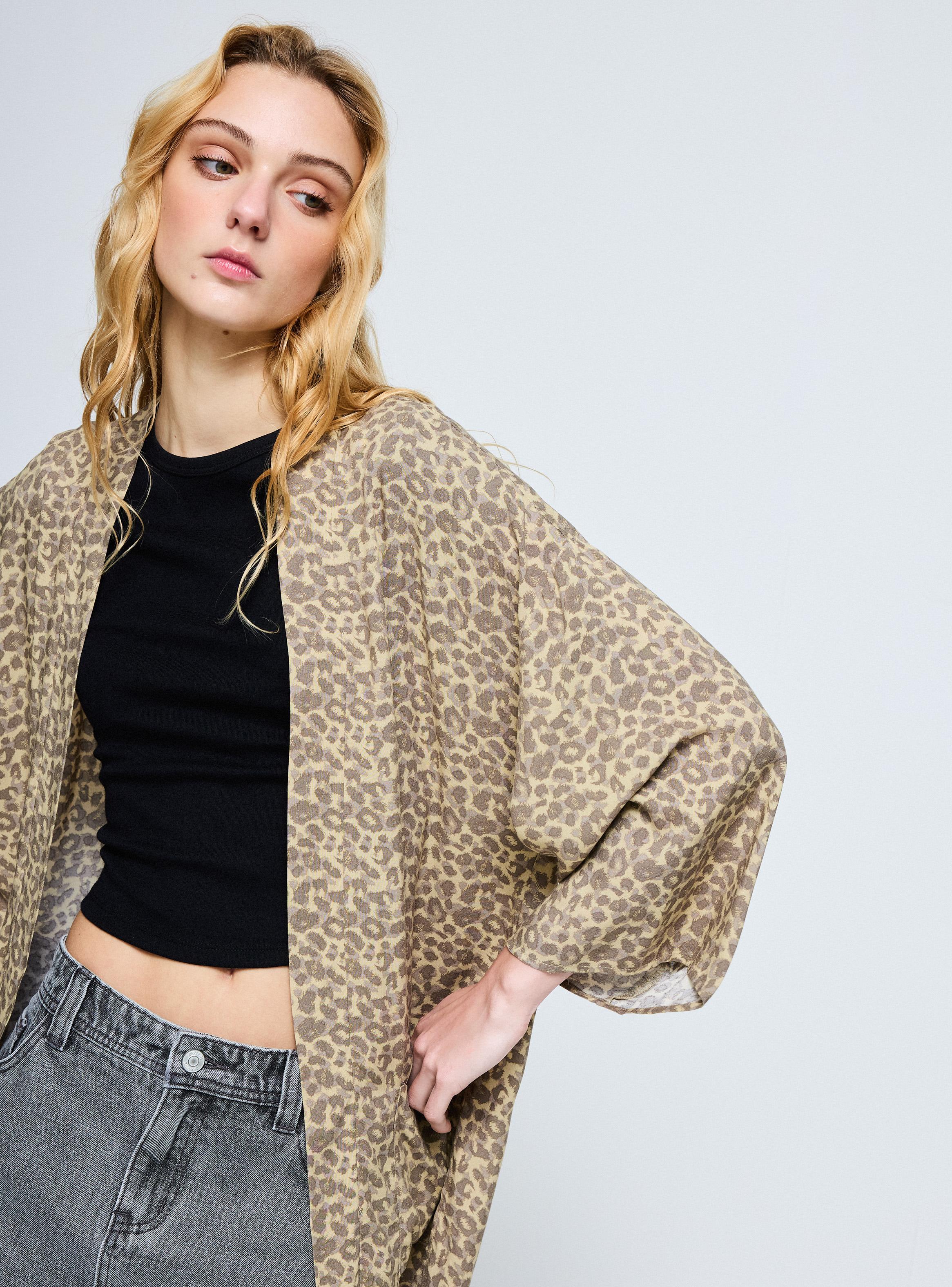 Blusa Tipo Kimono Abierto con Manga 3/4-2