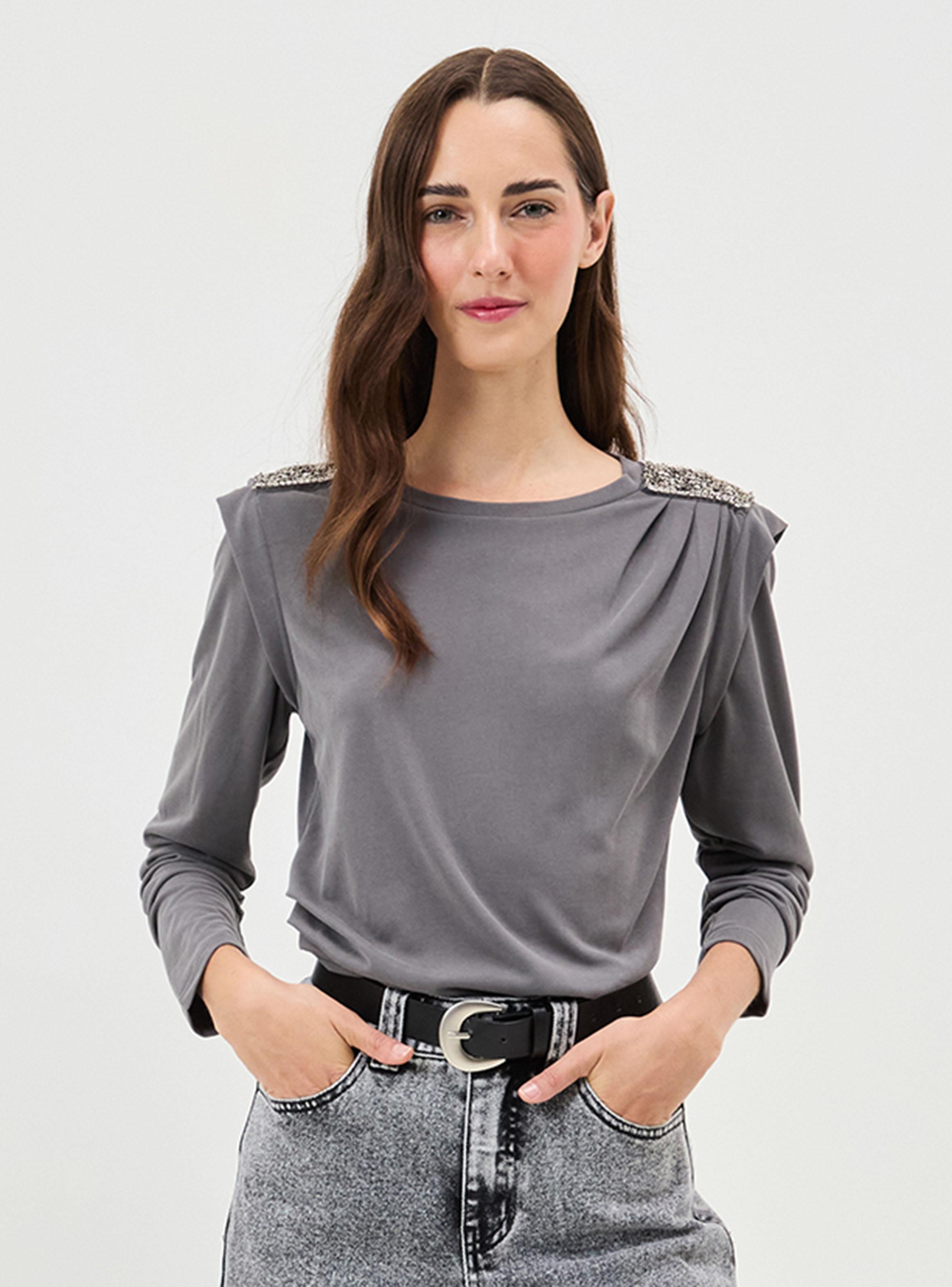 Polera Lisa Detalle en Hombros-3